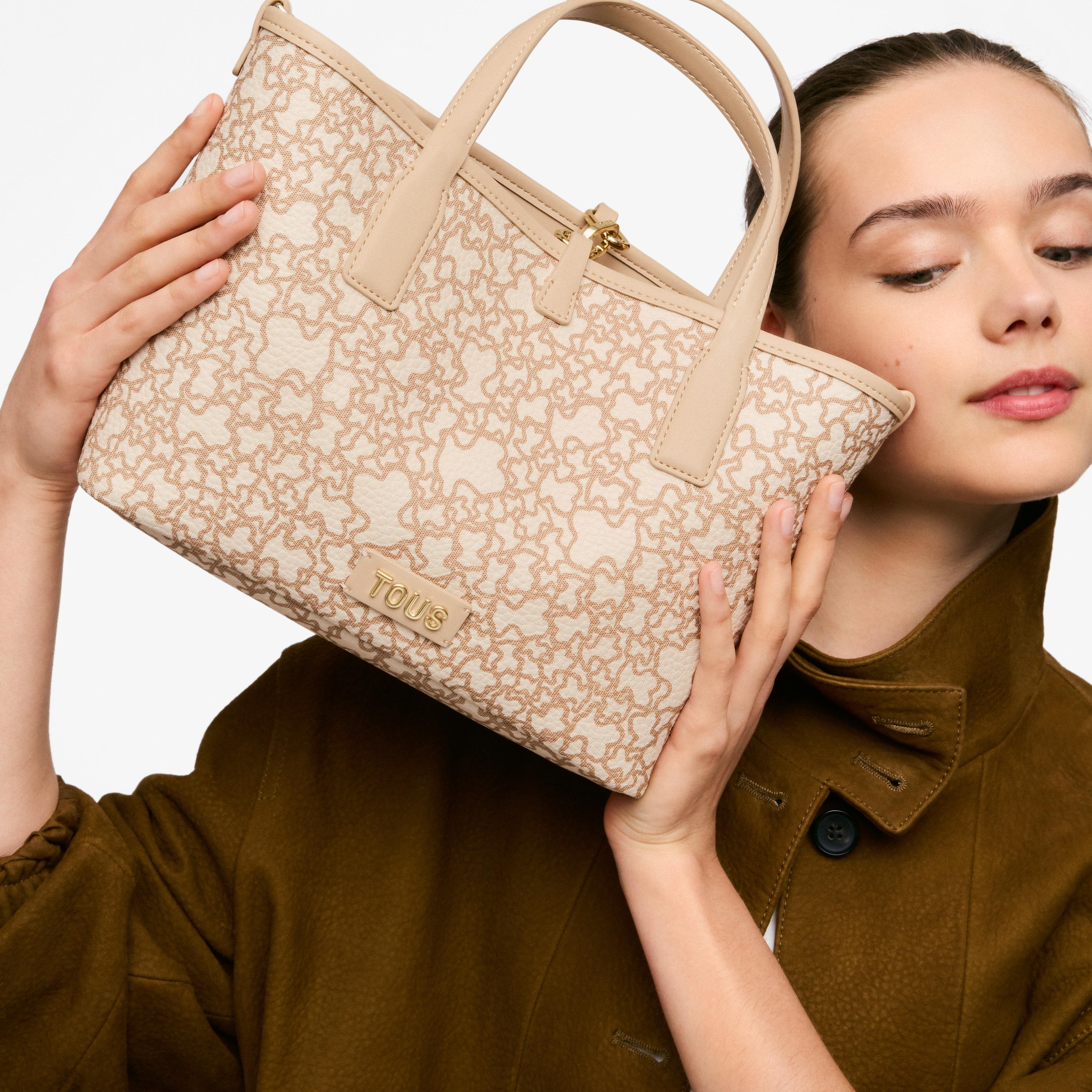Medium sand-colored Tote bag TOUS Kaos Mini New