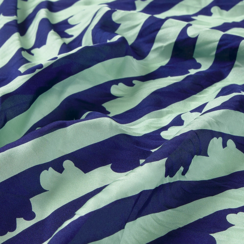 Schal aus Seide in Dunkelblau und Mintgr&uuml;n TOUS Bear Stripes