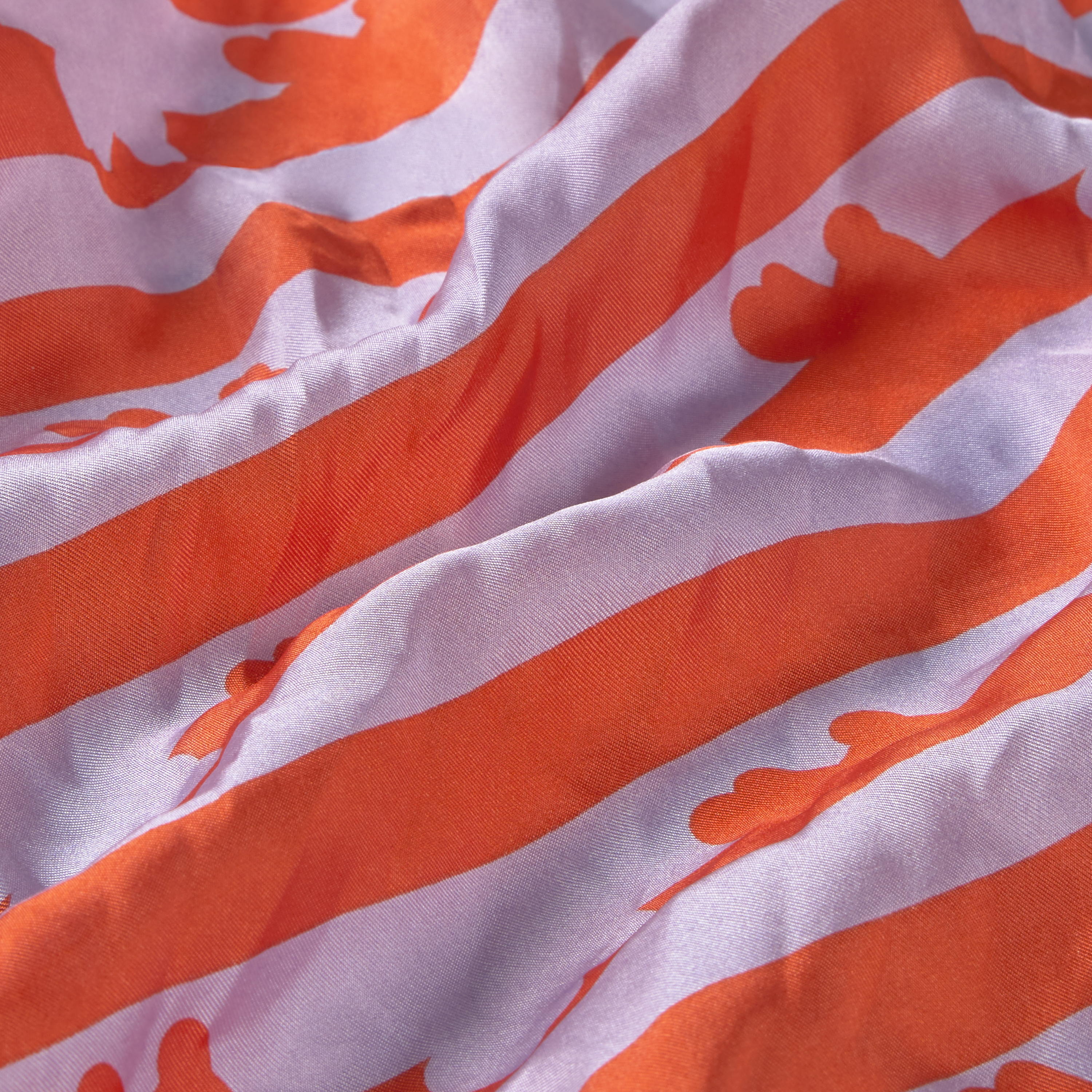 Mauve and orange silk Scarf TOUS Bear Stripes