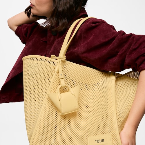 TOUS Tulip&aacute;nov&aacute; sieťka Veľk&aacute; žlt&aacute; nosiča