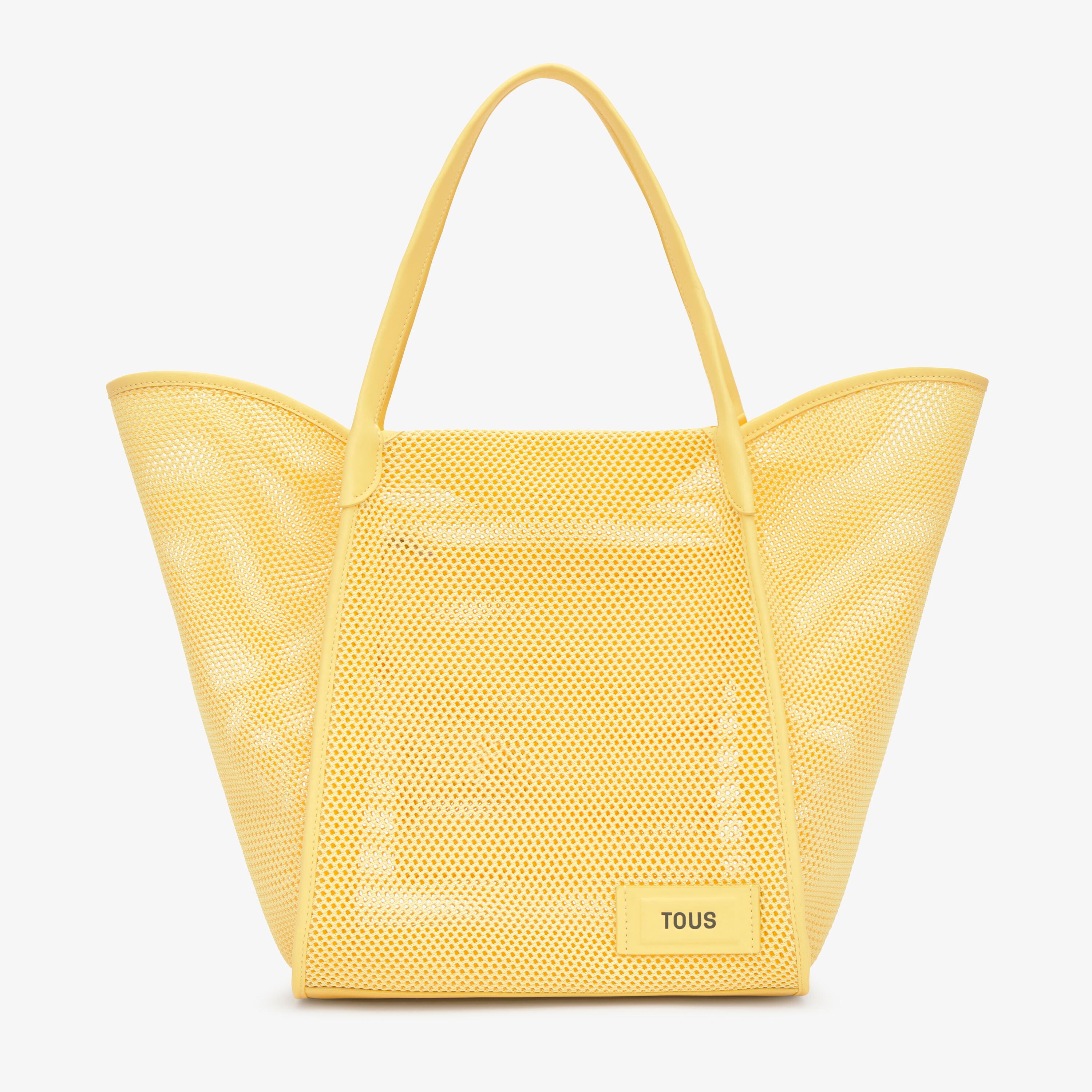 Large yellow Tote bag TOUS Tulip Mesh