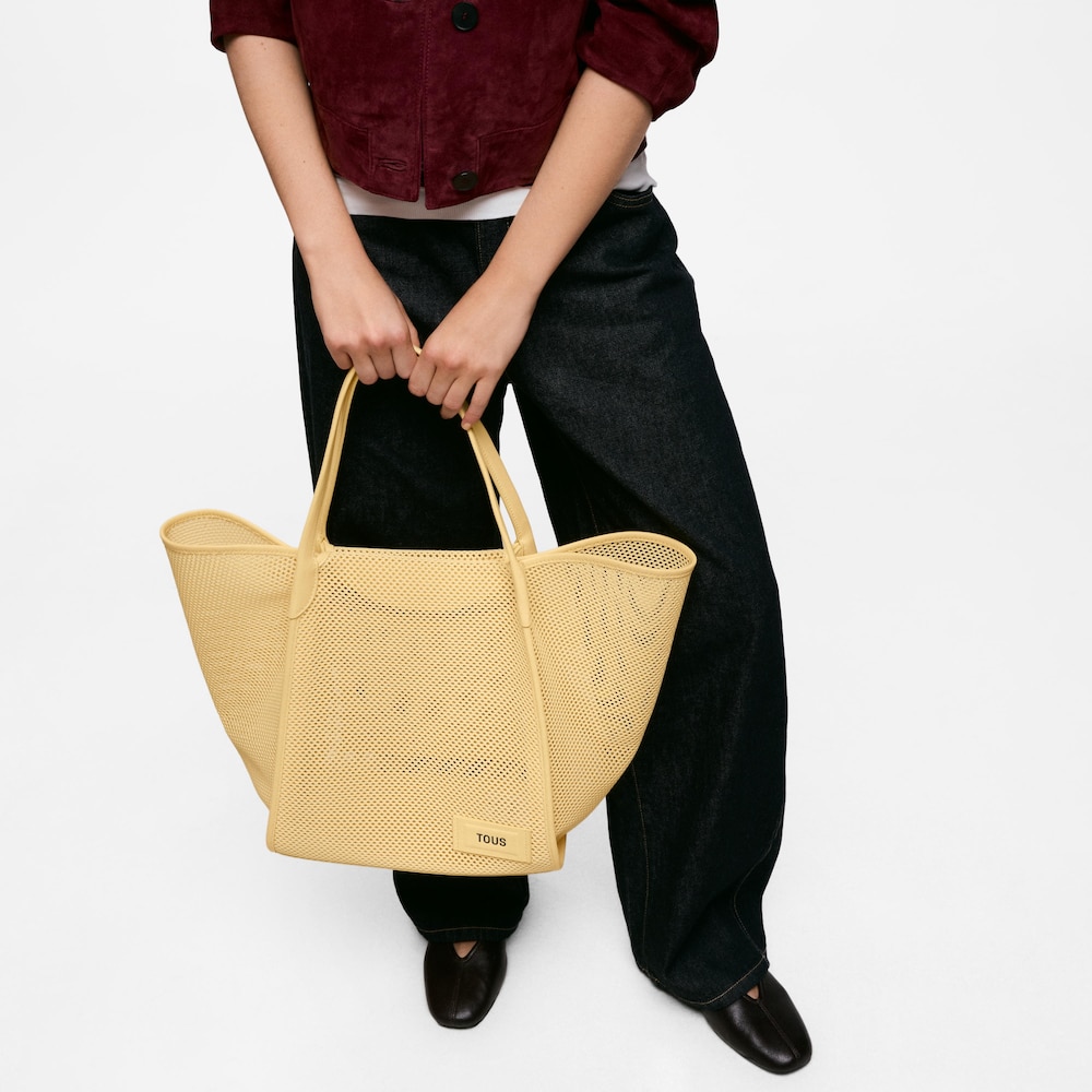 TOUS Tulip&aacute;nov&aacute; sieťka Veľk&aacute; žlt&aacute; nosiča