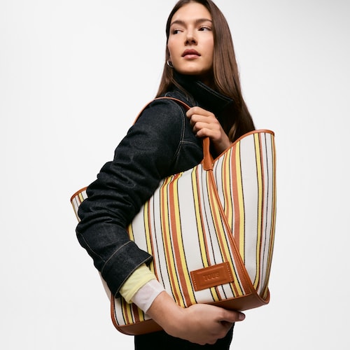 Duża ż&oacute;łto-wielokolorowa Torba z rączkami TOUS Tulip