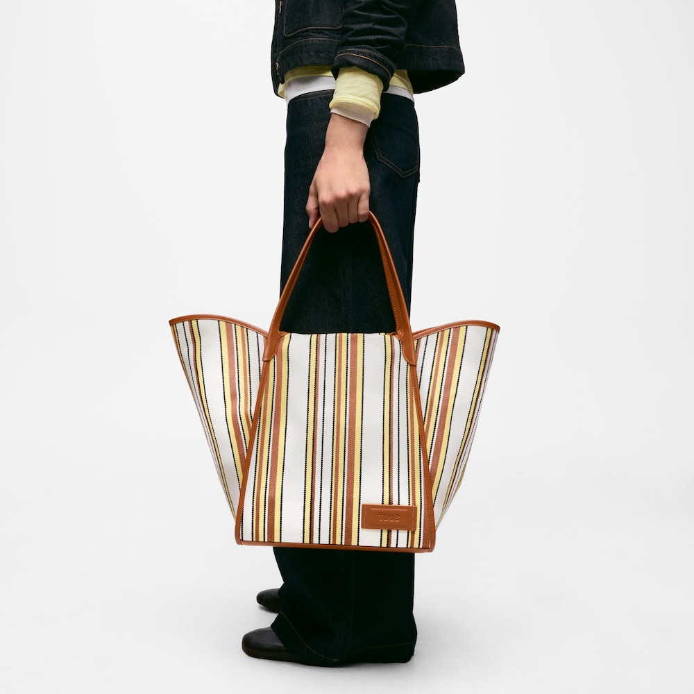 Duża ż&oacute;łto-wielokolorowa Torba z rączkami TOUS Tulip