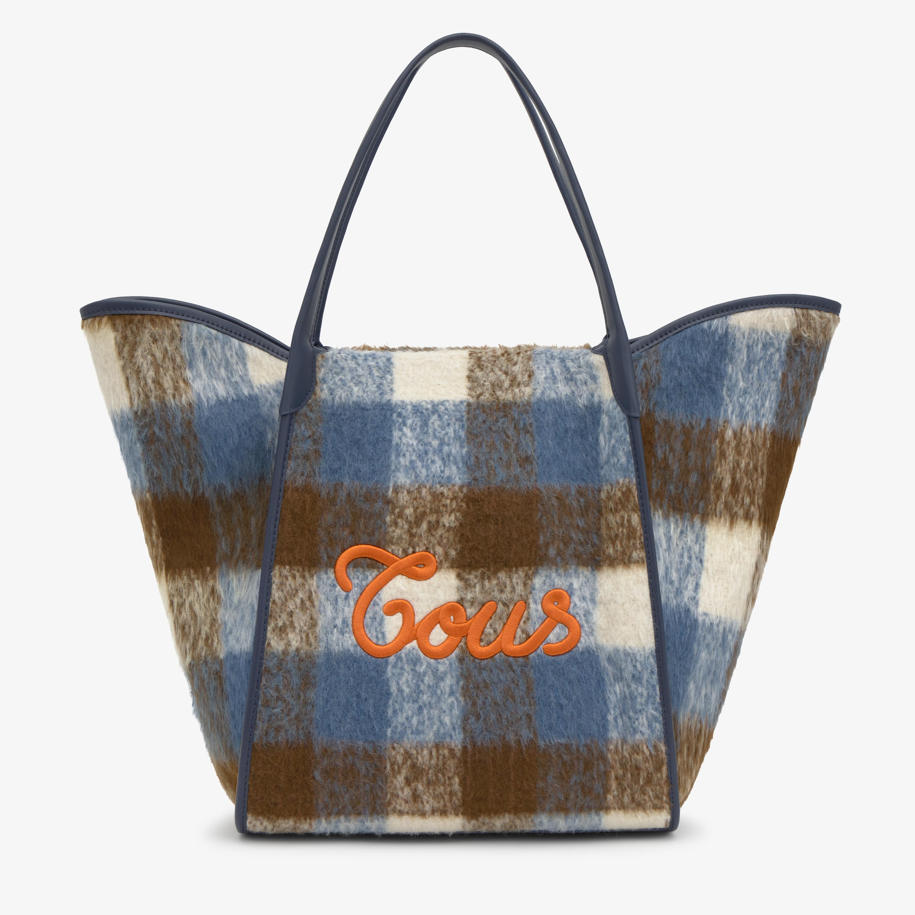 Large blue and orange Tote bag TOUS Tulip Wild