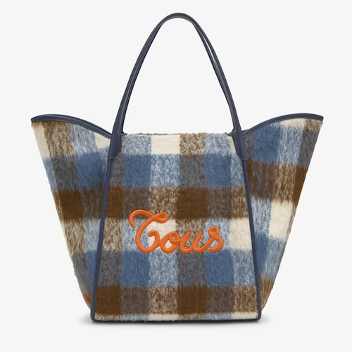 Tote bag grande blu e arancione TOUS Tulip Wild