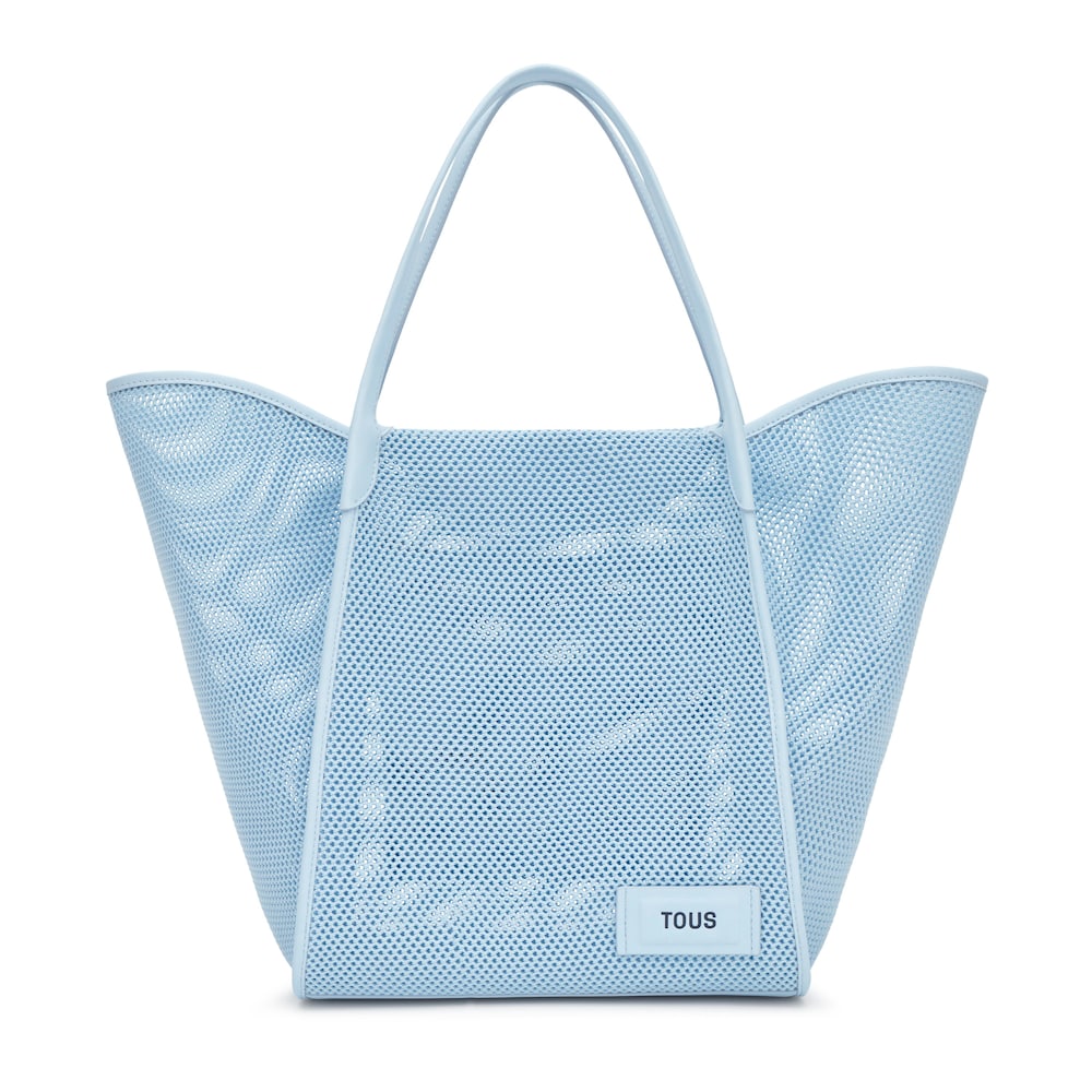 Veľk&aacute; nebesky modr&aacute; nosič TOUS Tulip&aacute;nov&aacute; sieťka