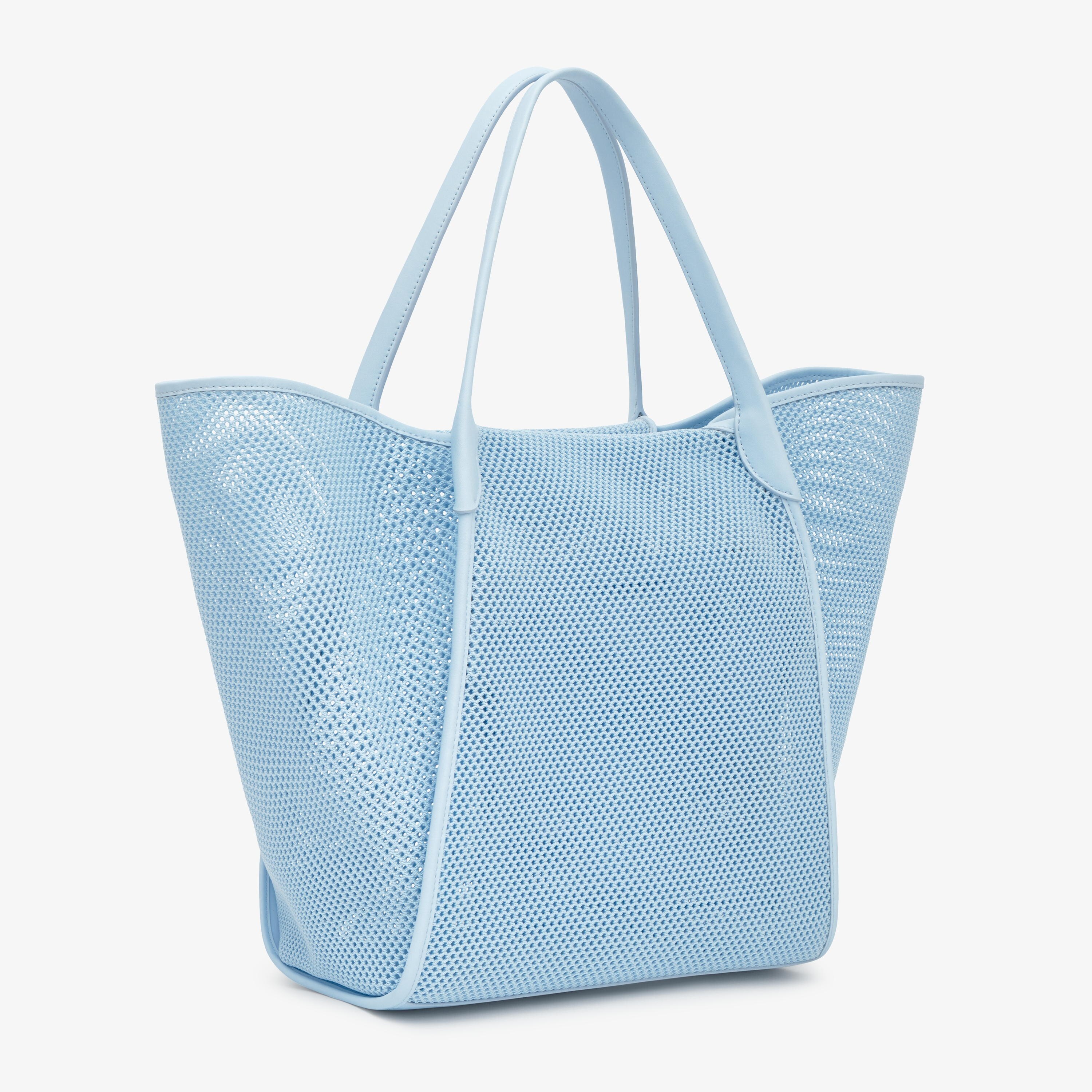 Large sky blue Tote bag TOUS Tulip Mesh