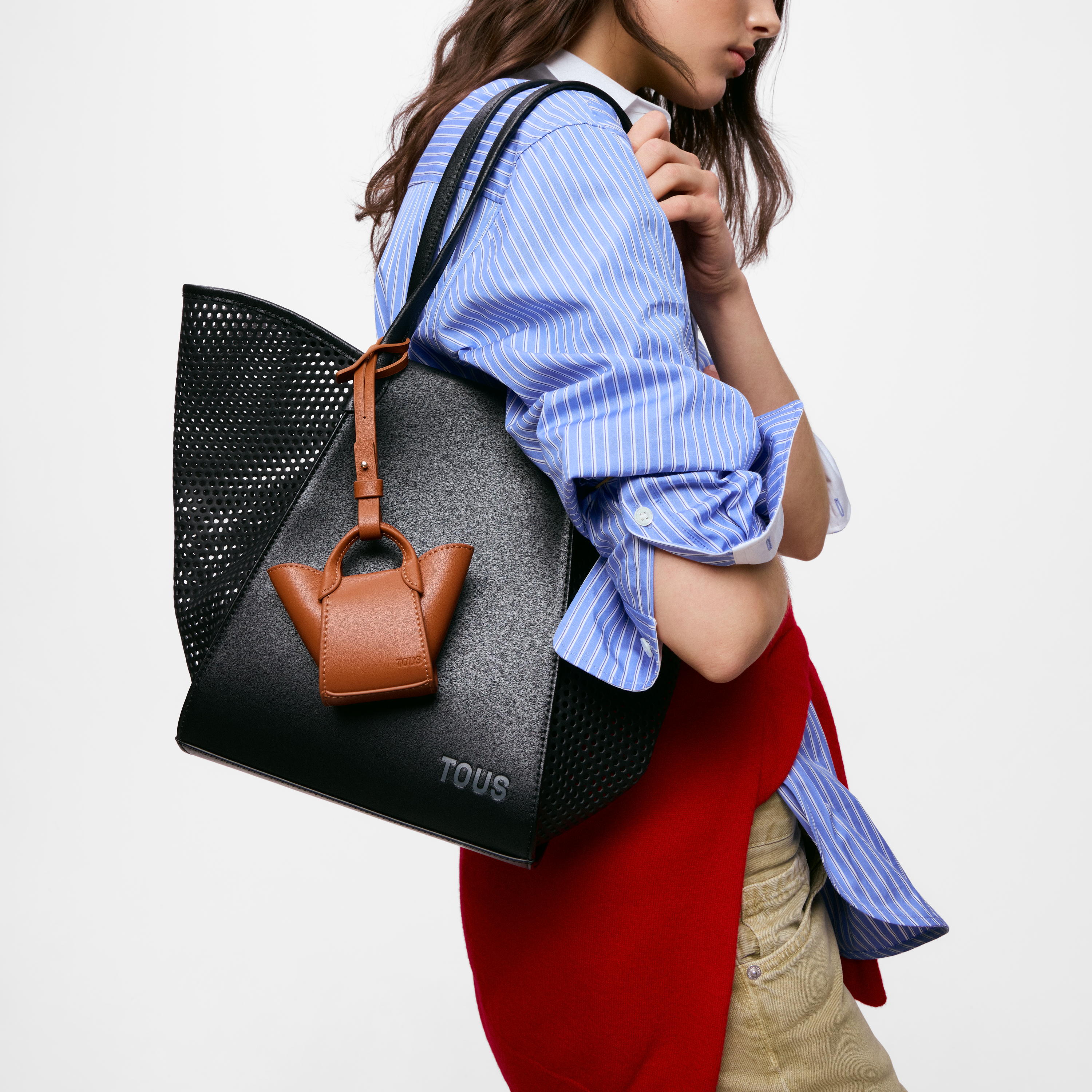 Medium black Tote bag TOUS Tulip Cutout