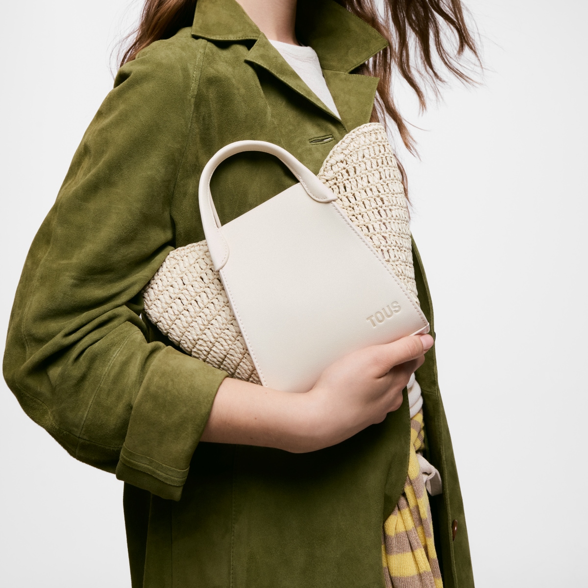 Kleine Beigefarbene Tote Bag Tulip Rafia