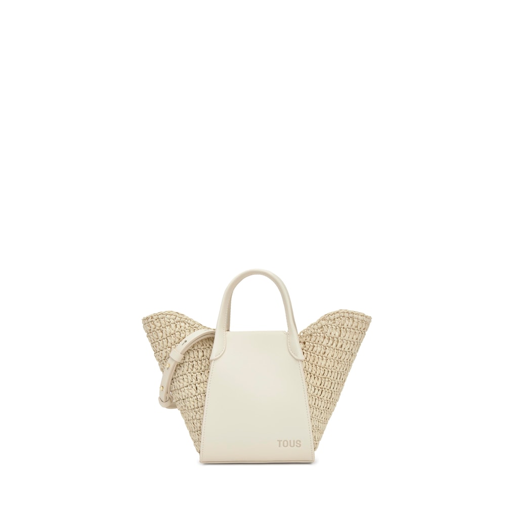 Mal&aacute; b&eacute;žov&aacute; Ta&scaron;ka TOUS Tulip Rafia