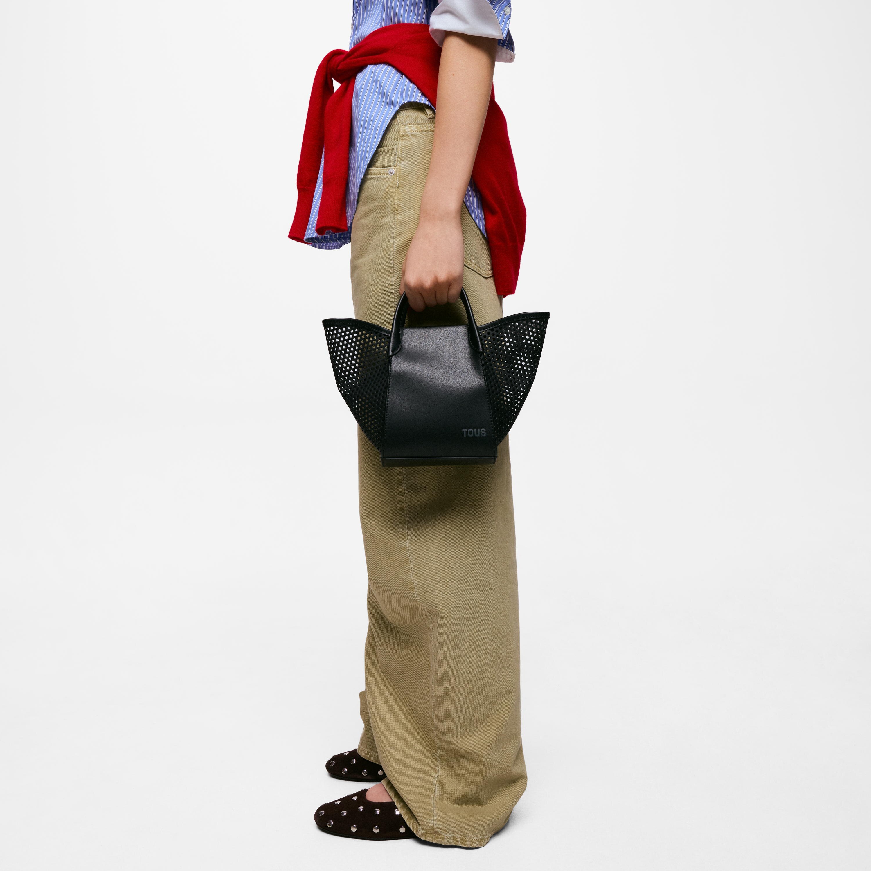 Small black Tote bag TOUS Tulip Cutout