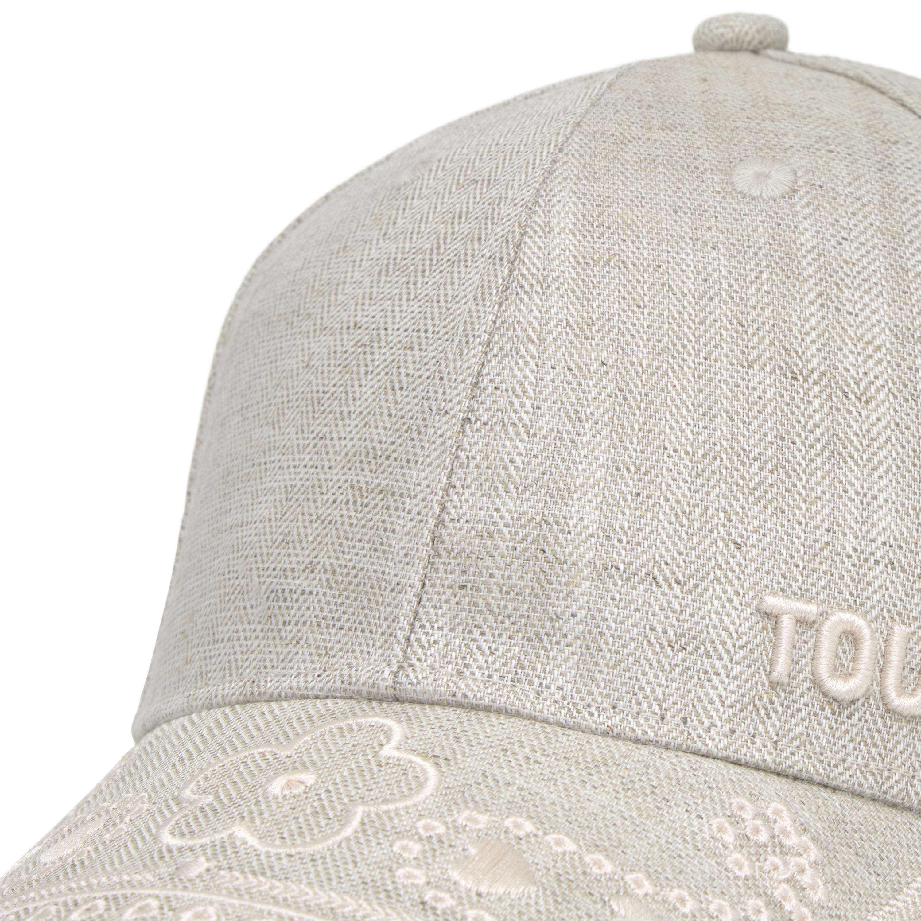 Beige embroidered Cap TOUS Motifs Paisley
