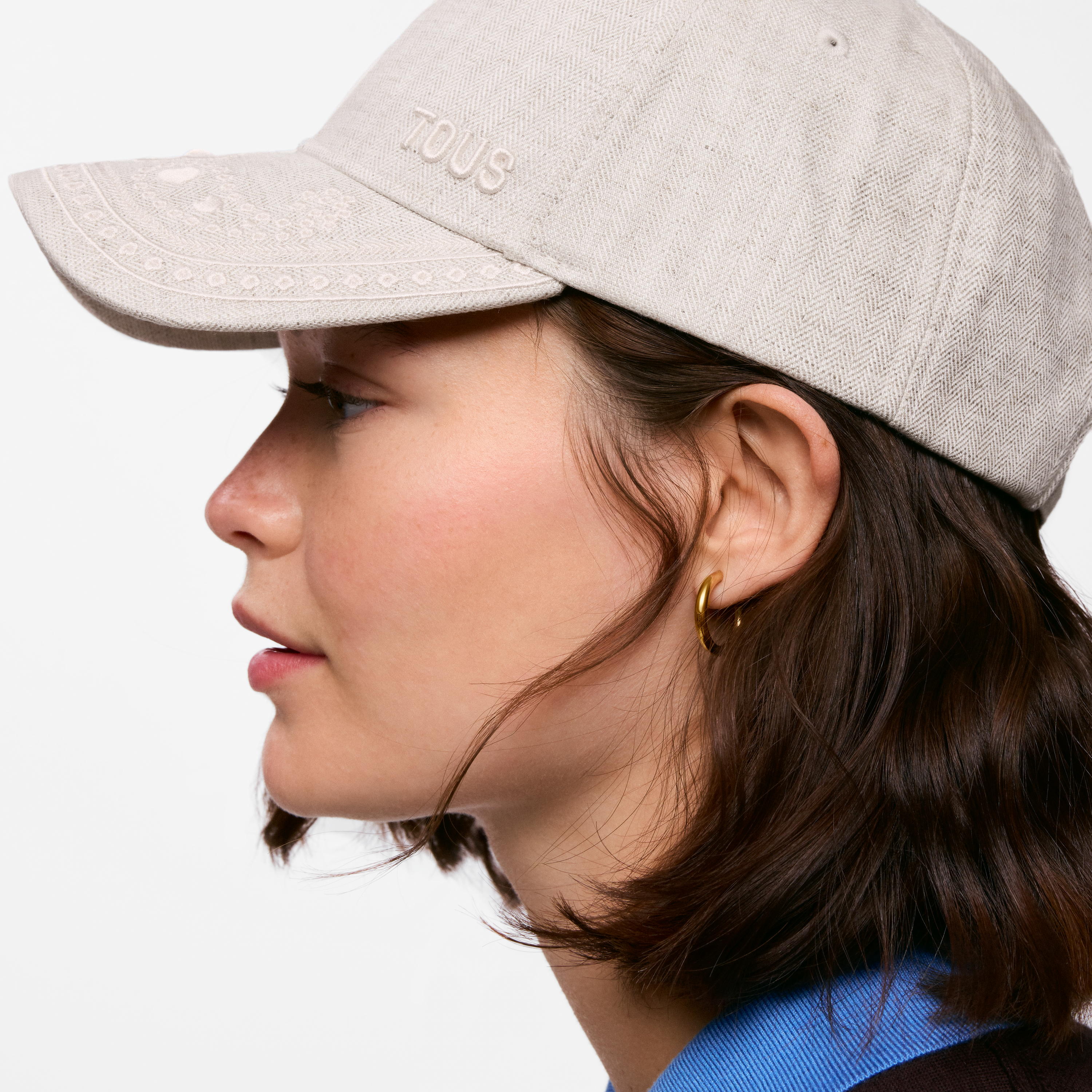 Beige embroidered Cap TOUS Motifs Paisley