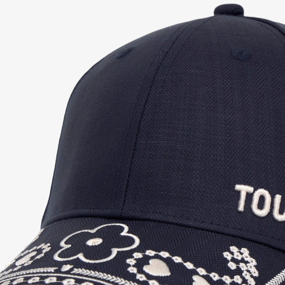 Granatowa Czapka z haftem TOUS Motifs Paisley
