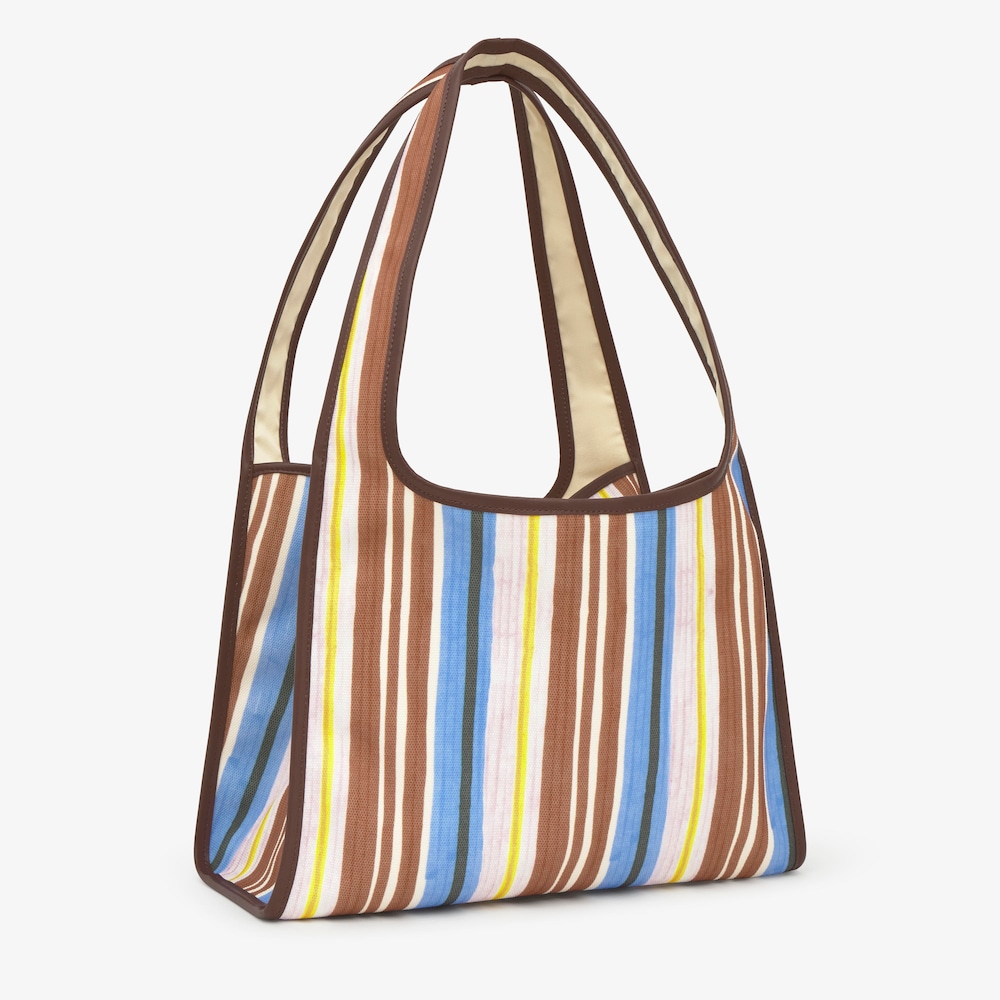 Duża Torba na zakupy w kolorze camelowym TOUS Summer Holidays Canvas