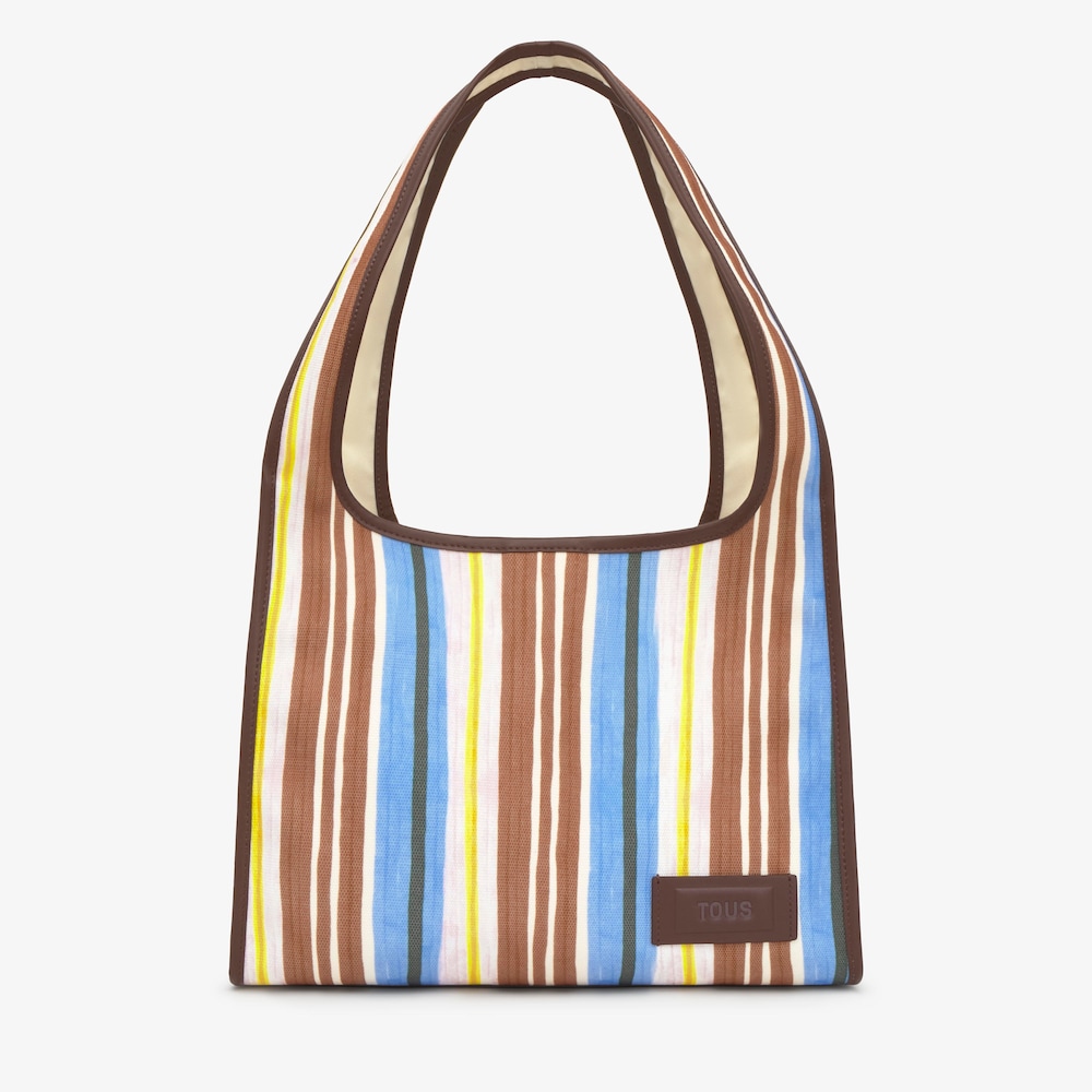 Duża Torba na zakupy w kolorze camelowym TOUS Summer Holidays Canvas