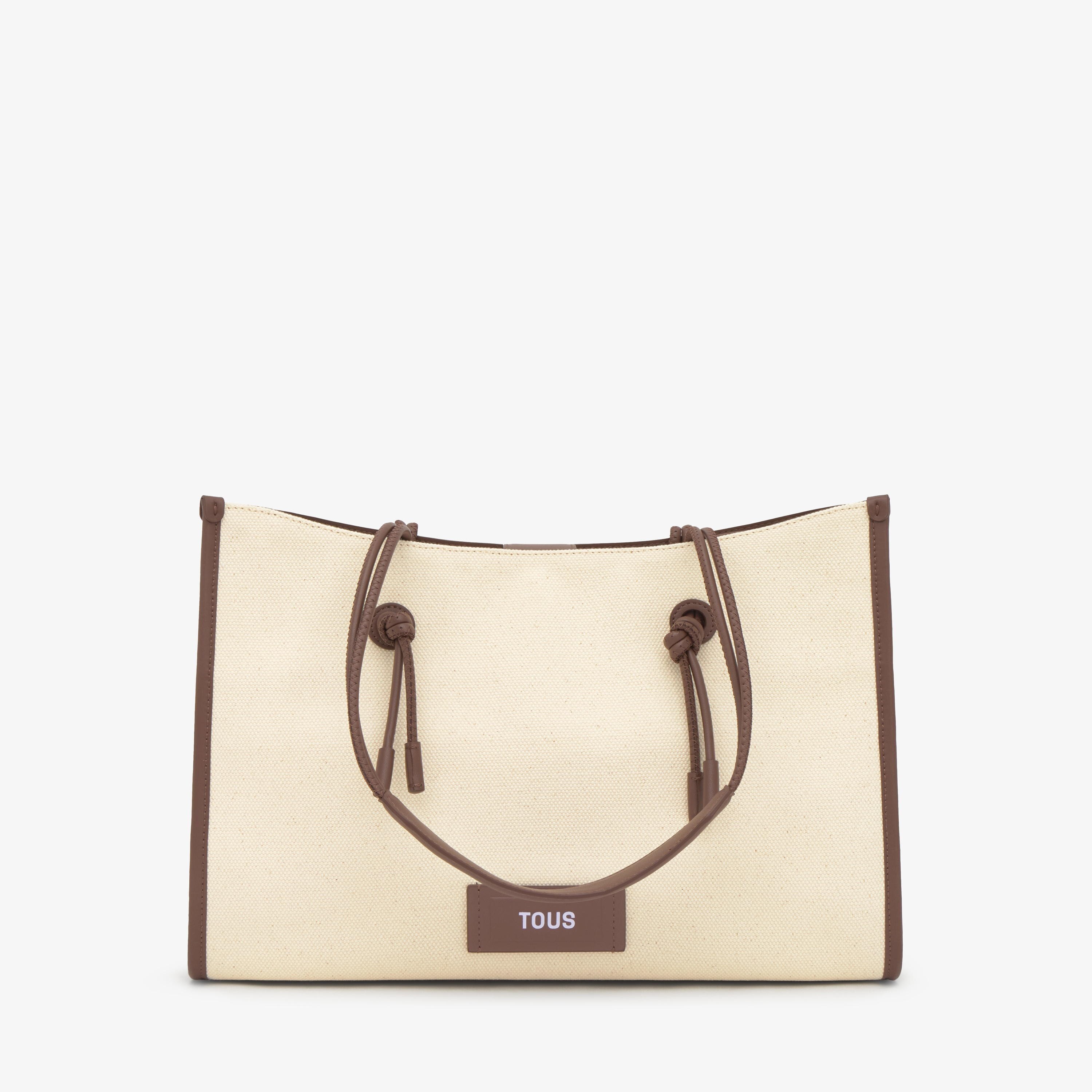 Large beige jacquard Shopping bag TOUS Summer Holidays