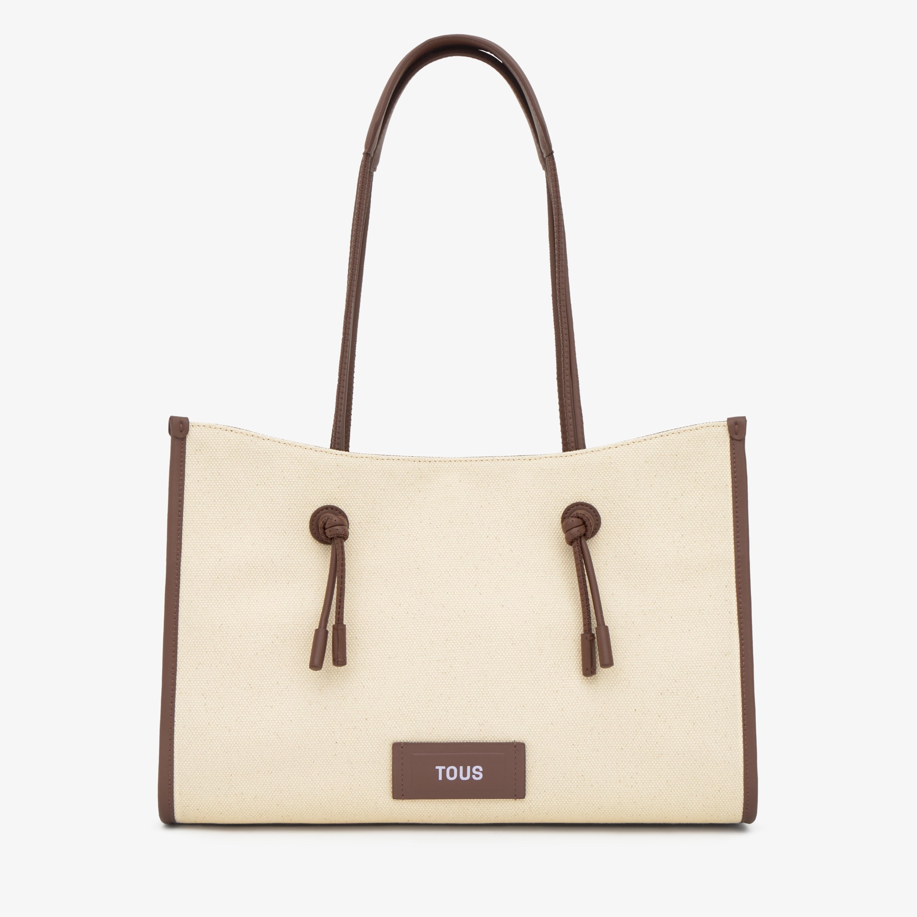 Large beige jacquard Shopping bag TOUS Summer Holidays