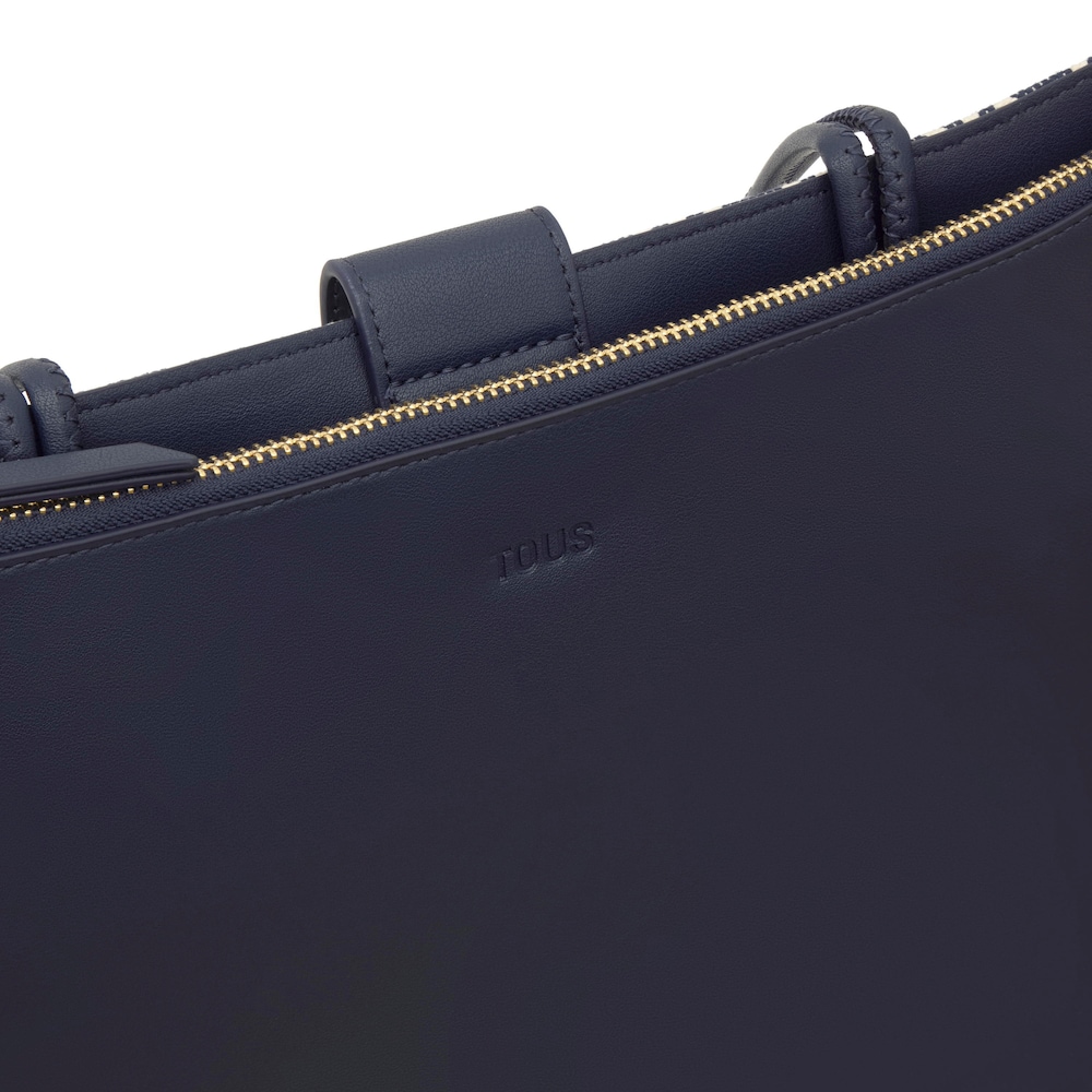 TOUS Summer Holidays blue jacquard large shopper