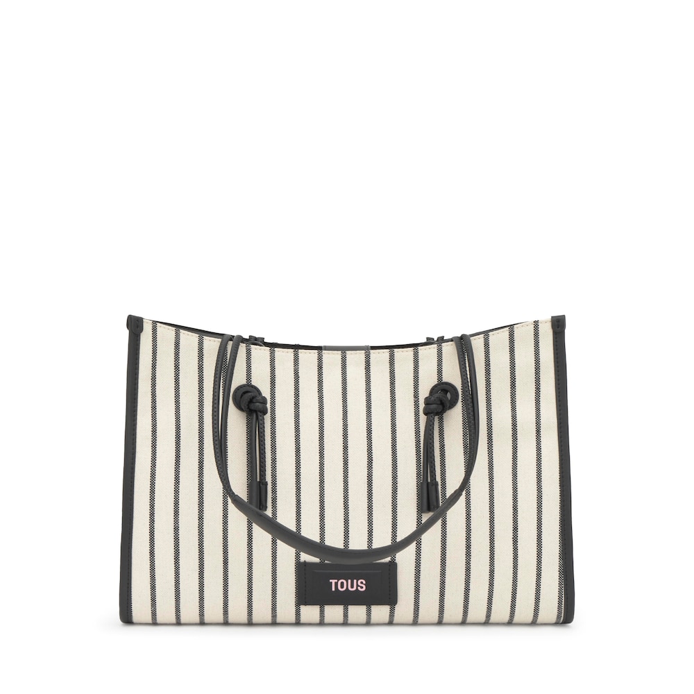 Borsa shopper grande in jacquard nero TOUS Summer Holidays