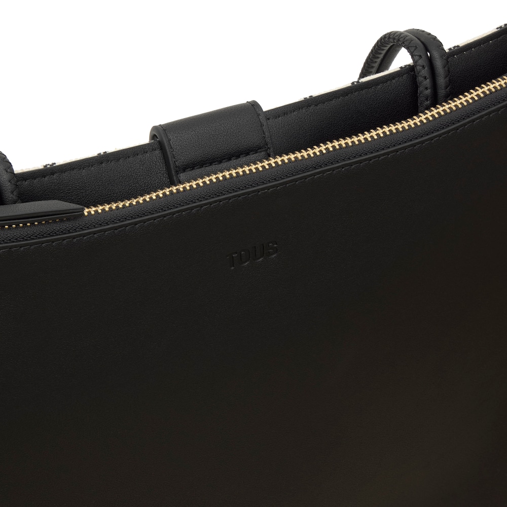 Borsa shopper grande in jacquard nero TOUS Summer Holidays