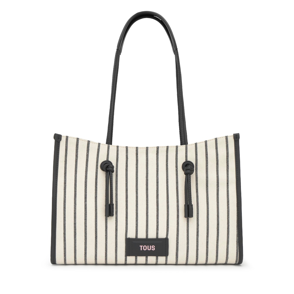 Borsa shopper grande in jacquard nero TOUS Summer Holidays