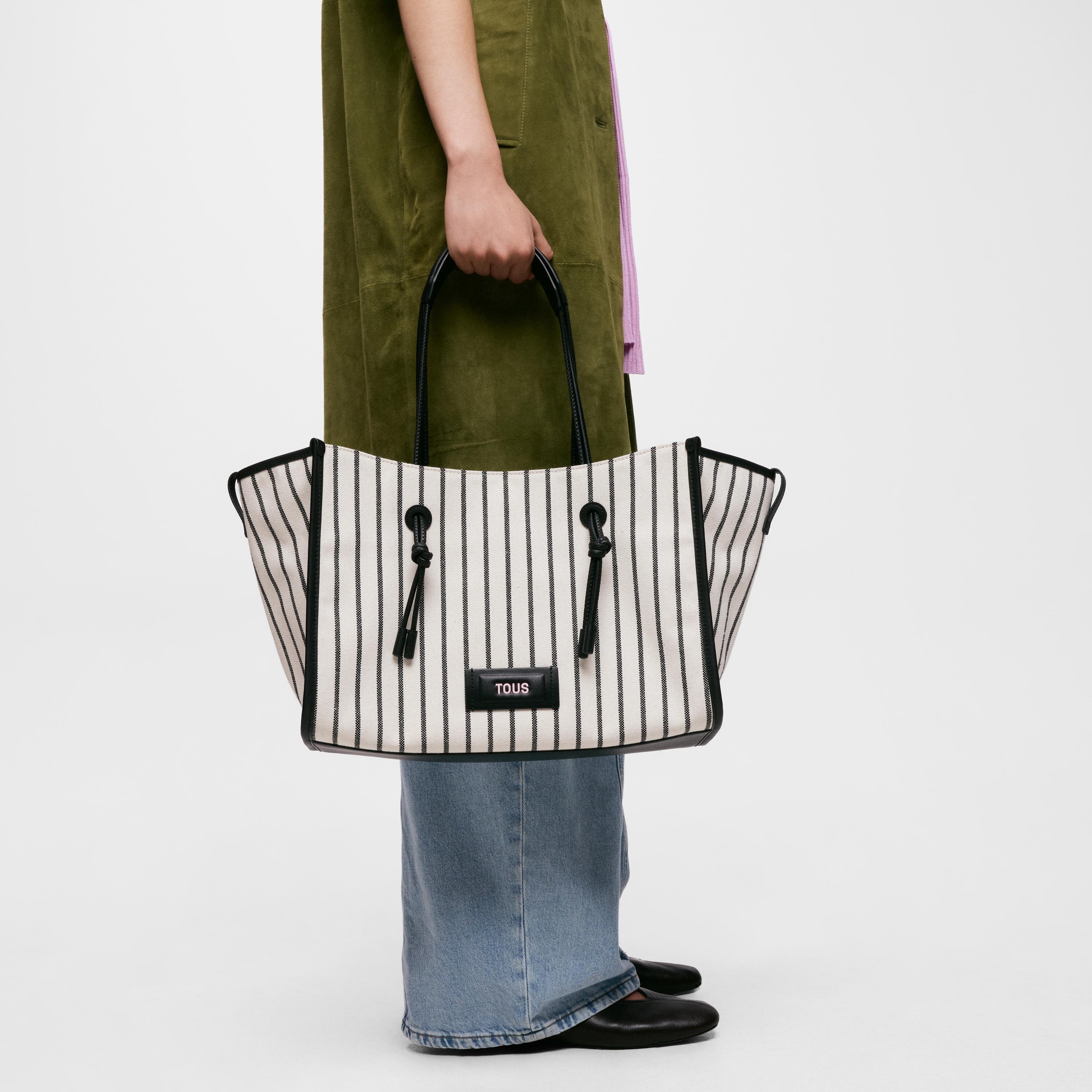 Large black jacquard Shopping bag TOUS Summer Holidays