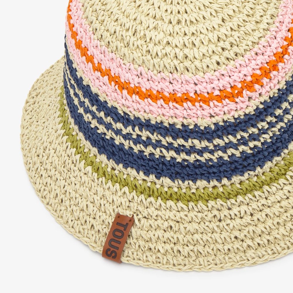 Strohhut in Blau/mehrfarbig TOUS Stripes