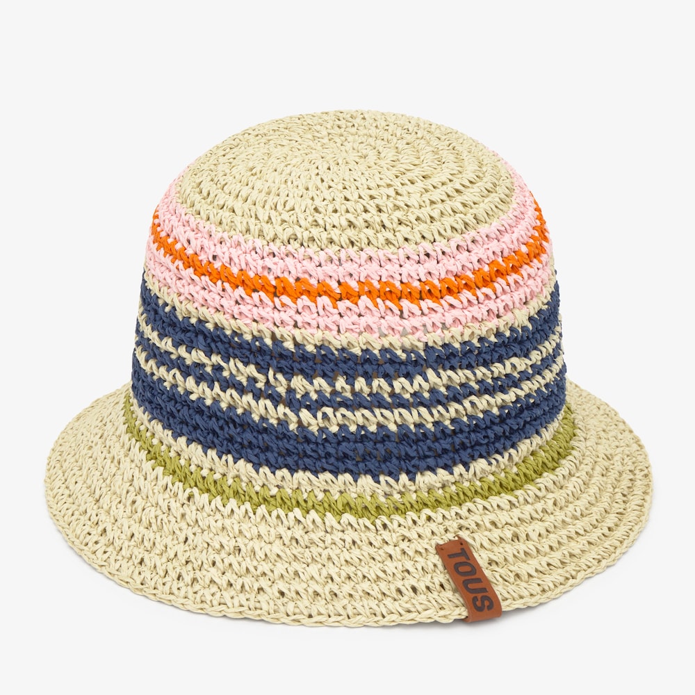 Strohhut in Blau/mehrfarbig TOUS Stripes
