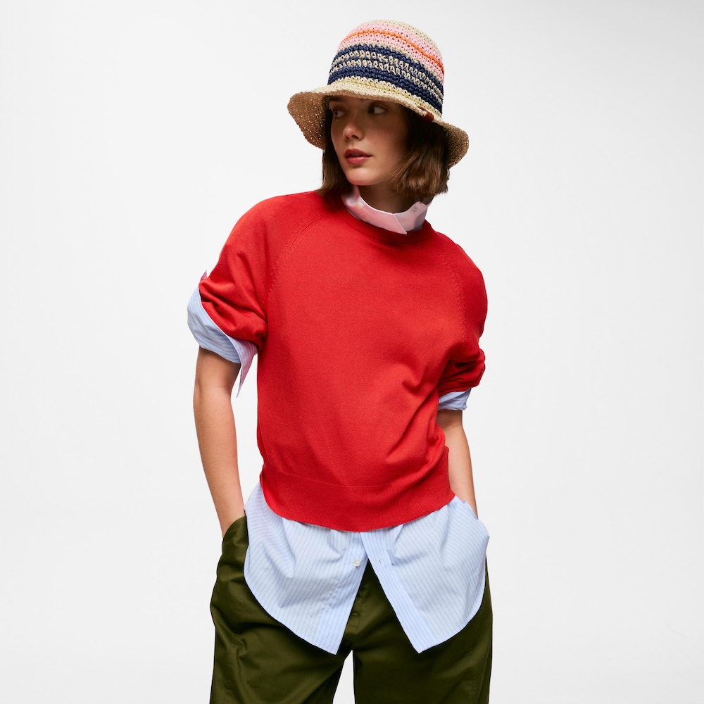 Strohhut in Blau/mehrfarbig TOUS Stripes