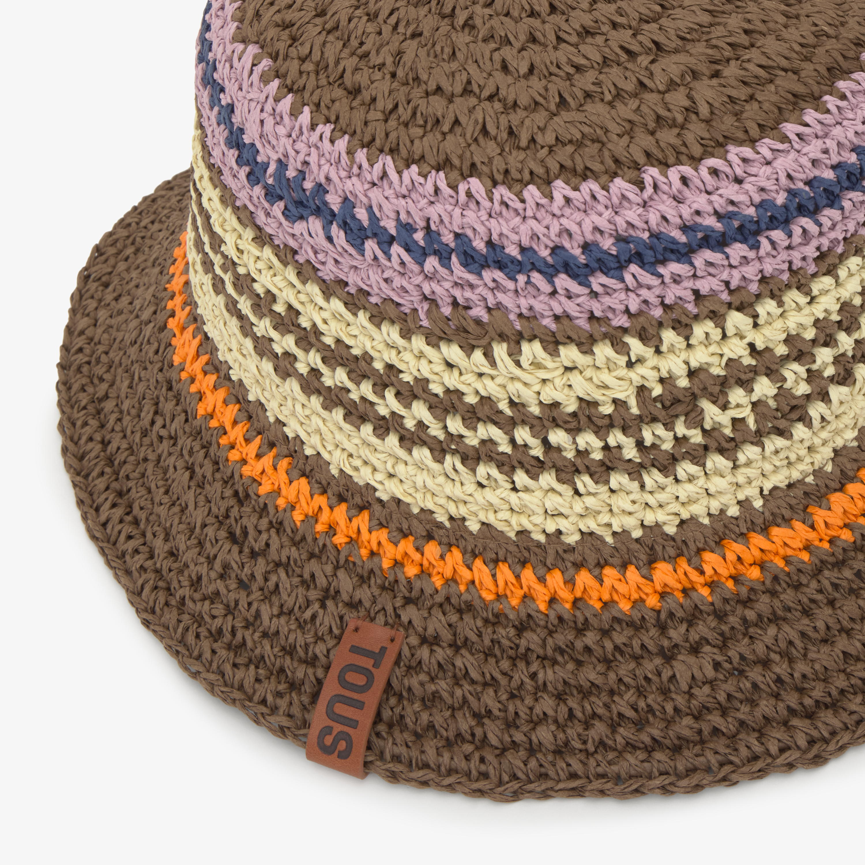 Brown multicolor Hat TOUS Stripes Straw