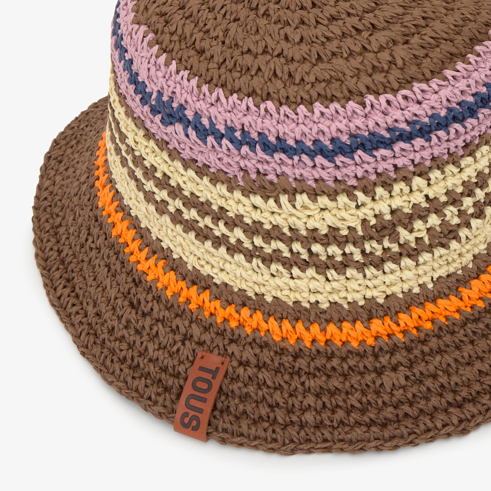 Cappello marrone multicolore TOUS Stripes Straw
