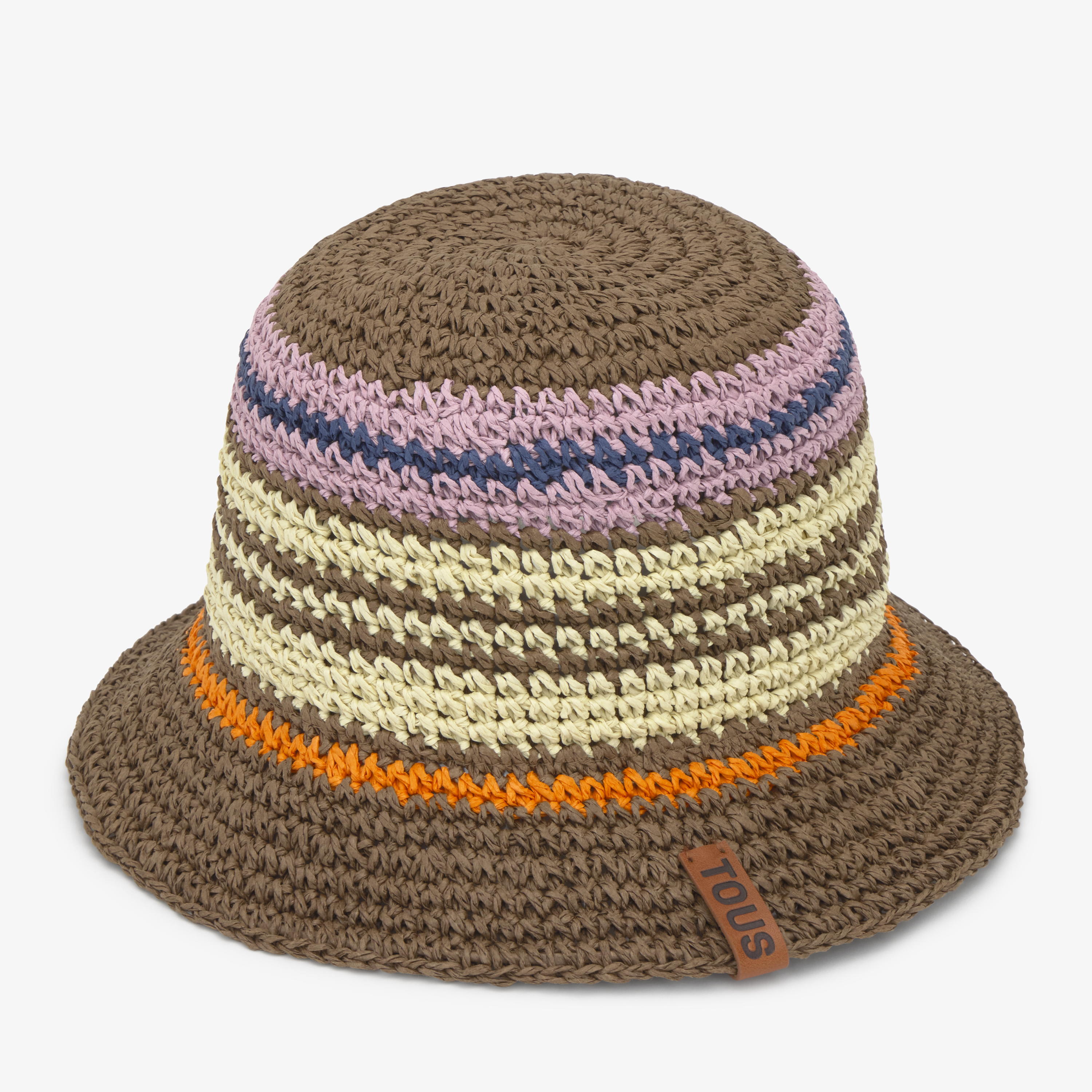 Brown multicolor Hat TOUS Stripes Straw