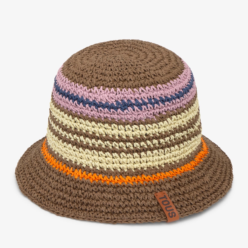 Cappello marrone multicolore TOUS Stripes Straw