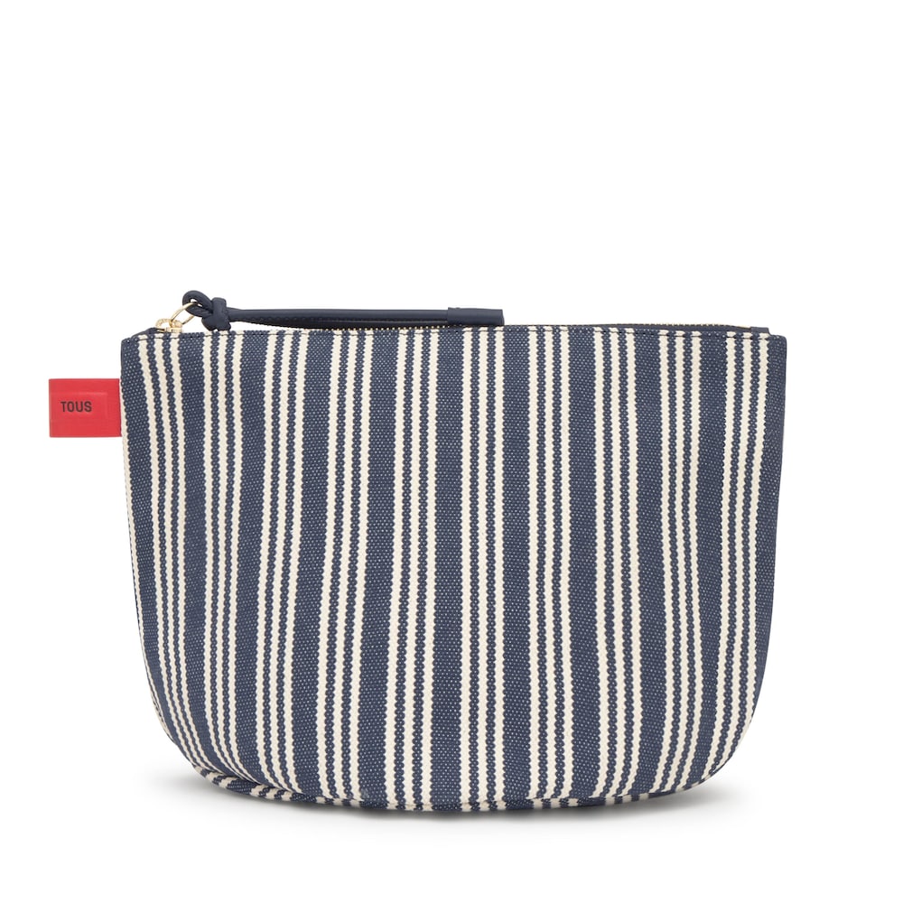 TOUS Icons navy blue heart toiletry bag
