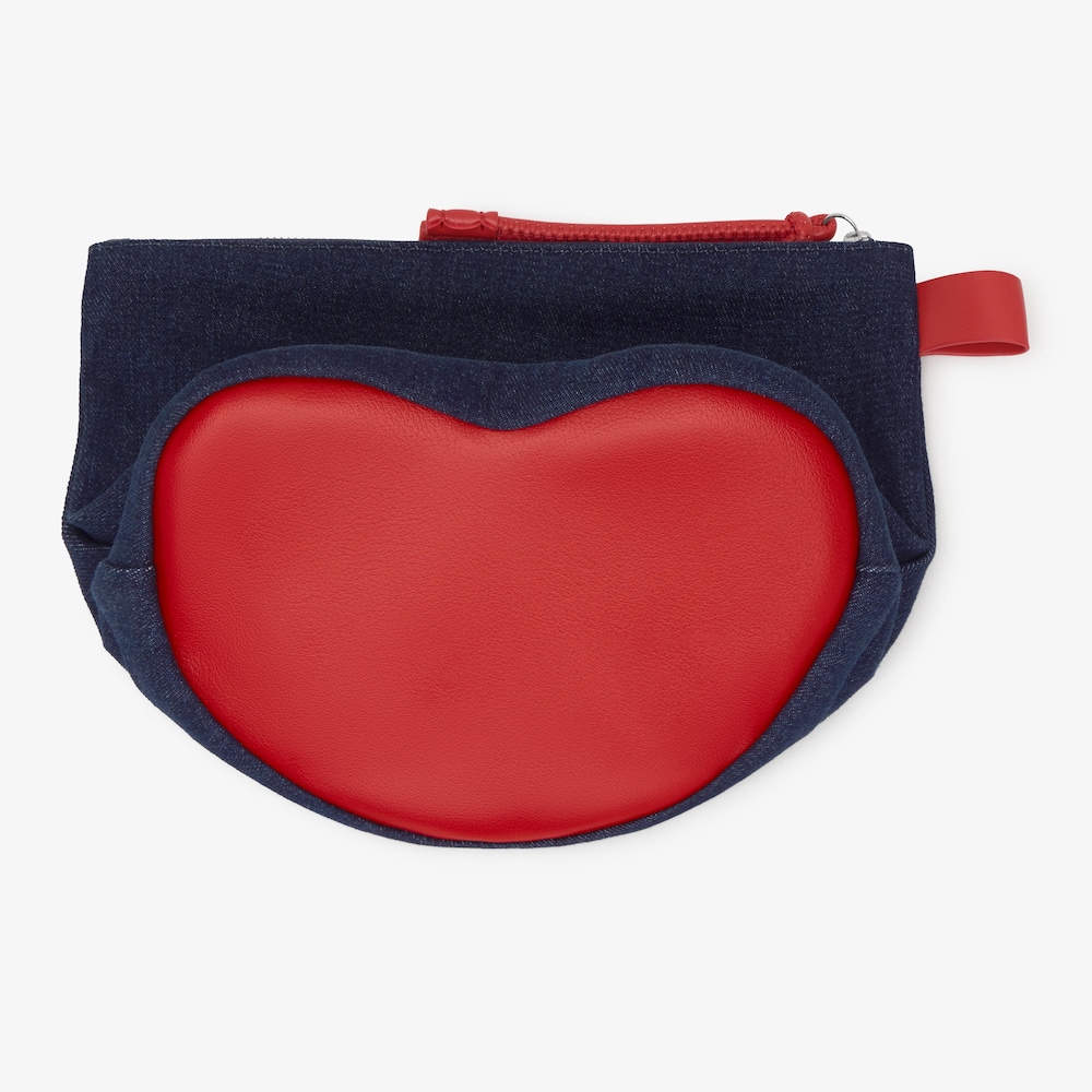 Beauty case a cuore rosso e blu navy TOUS Icons