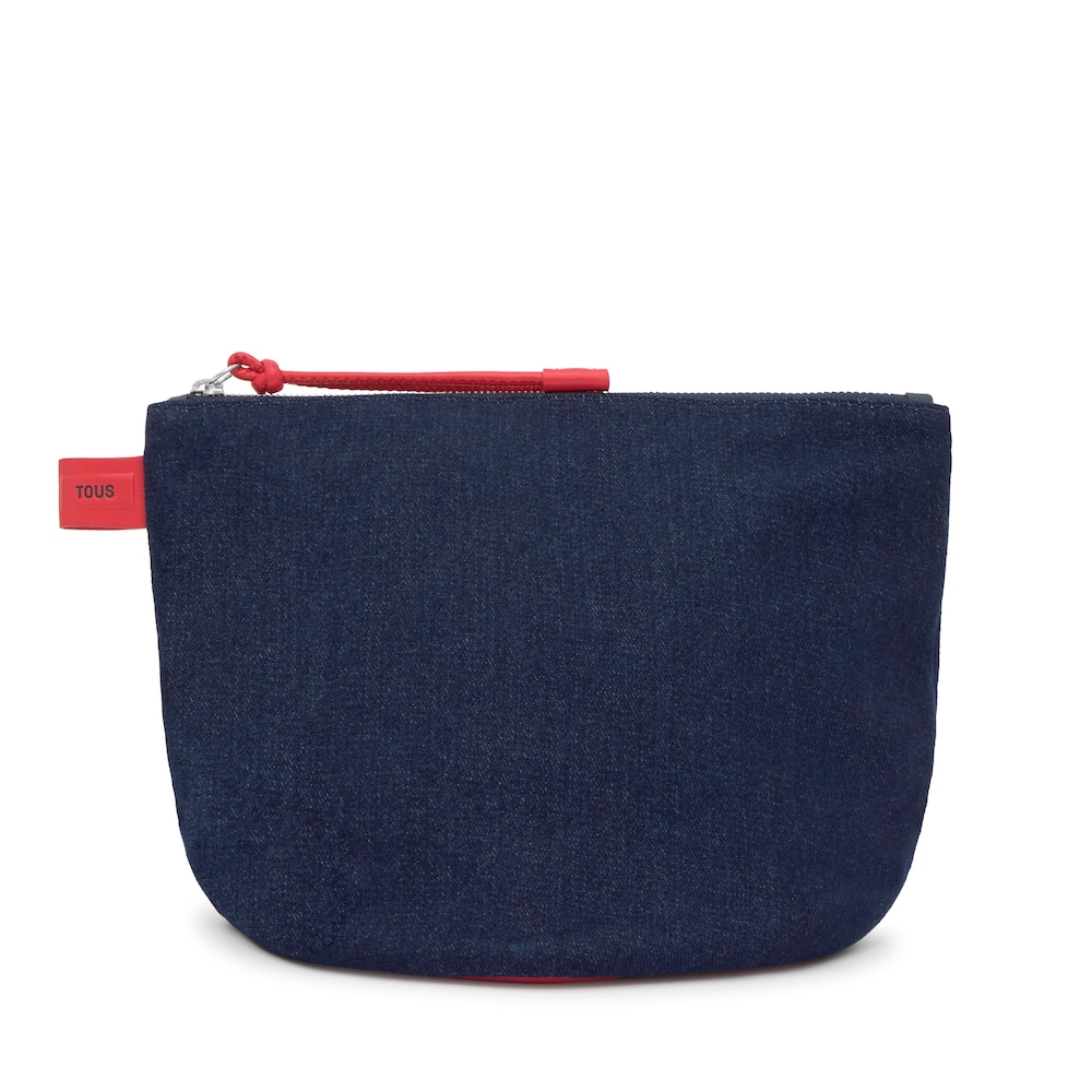Beauty case a cuore rosso e blu navy TOUS Icons