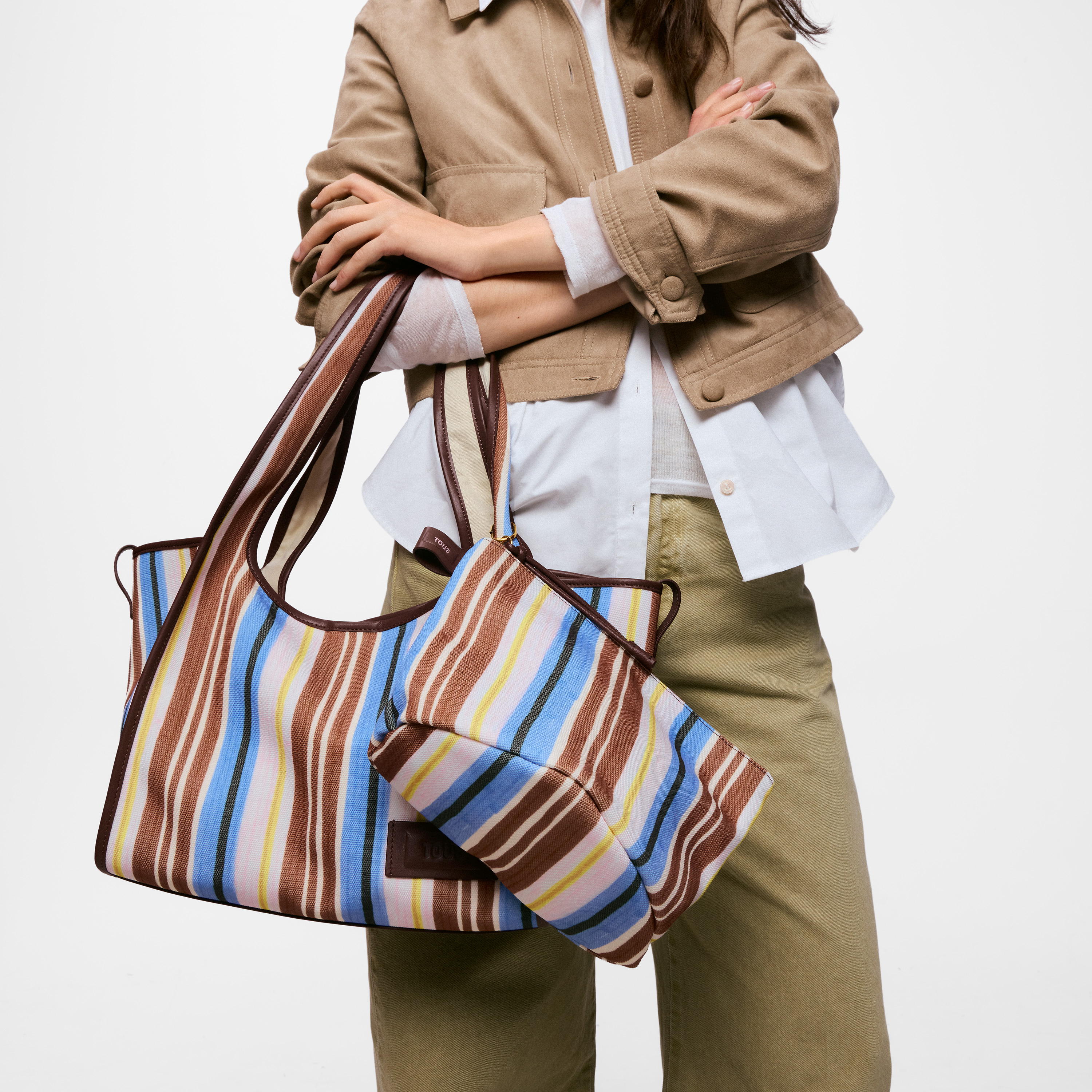 Camel-colored heart Toiletry bag TOUS Icons