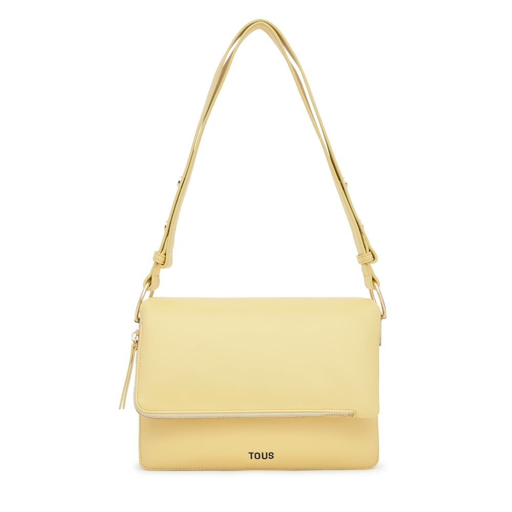 Bandolera mediana amarillo claro Audree Soft