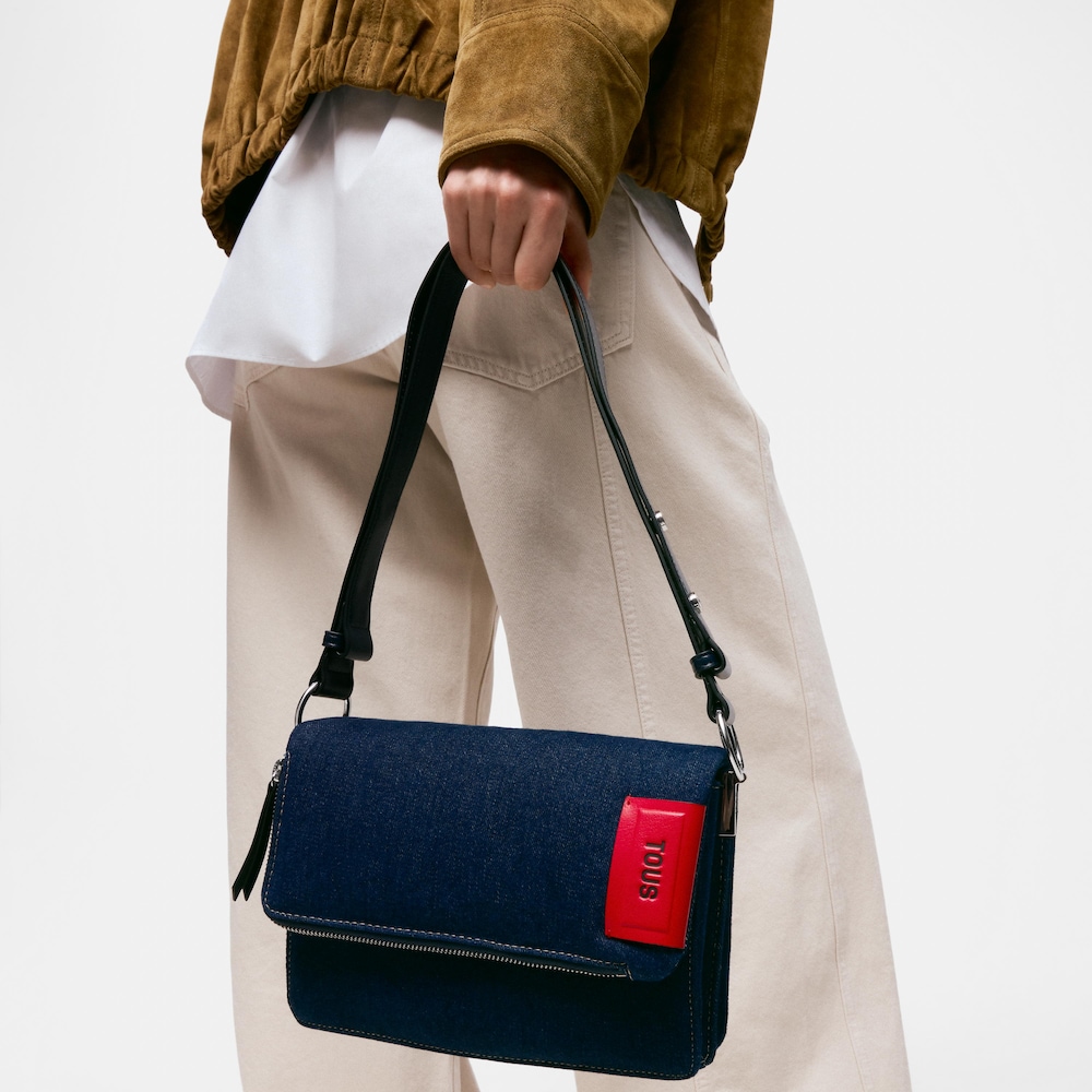 Bandolera mediana azul marino Audree Soft