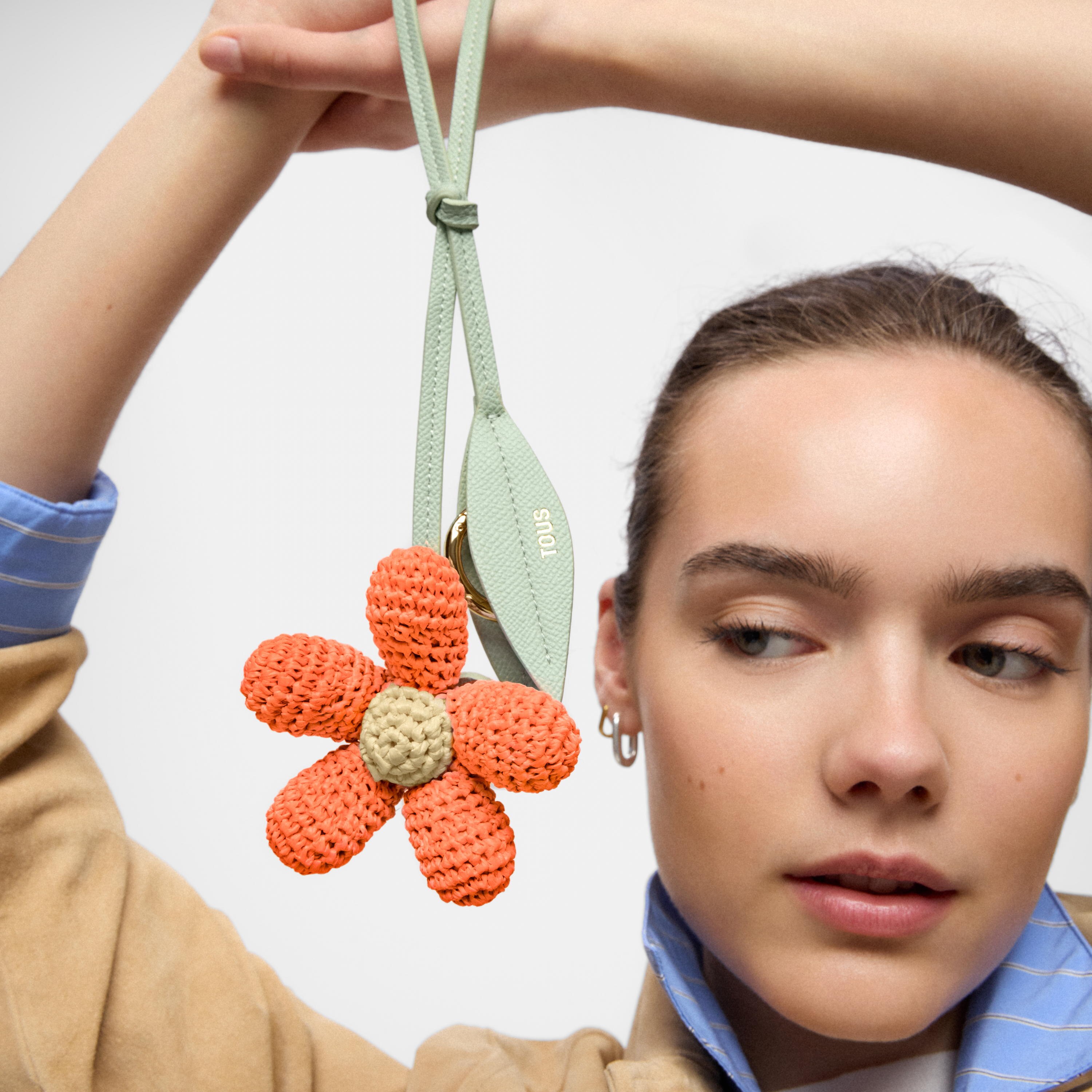 Charm key ring with orange daisy TOUS Icons