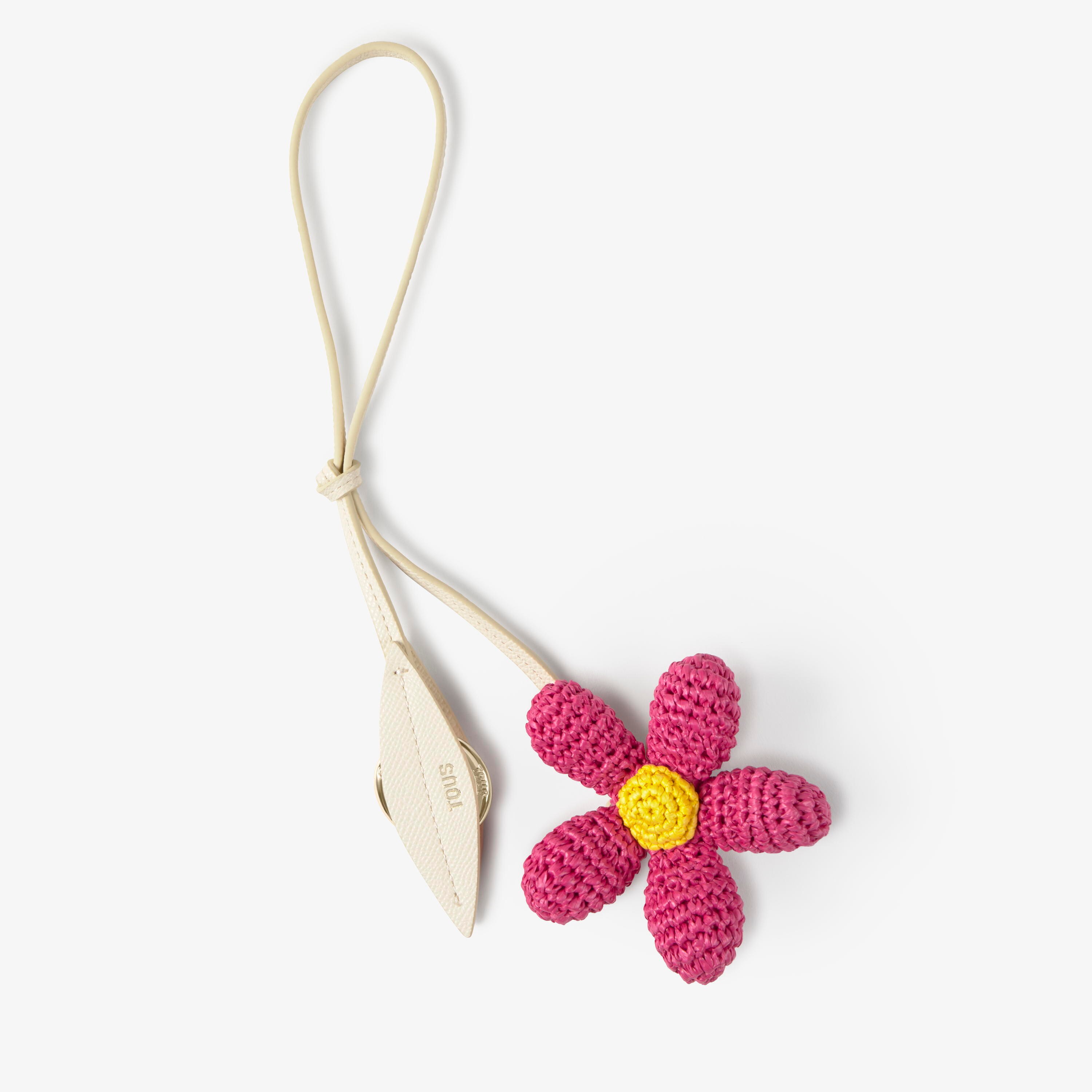 Charm key ring with fuchsia daisy TOUS Icons