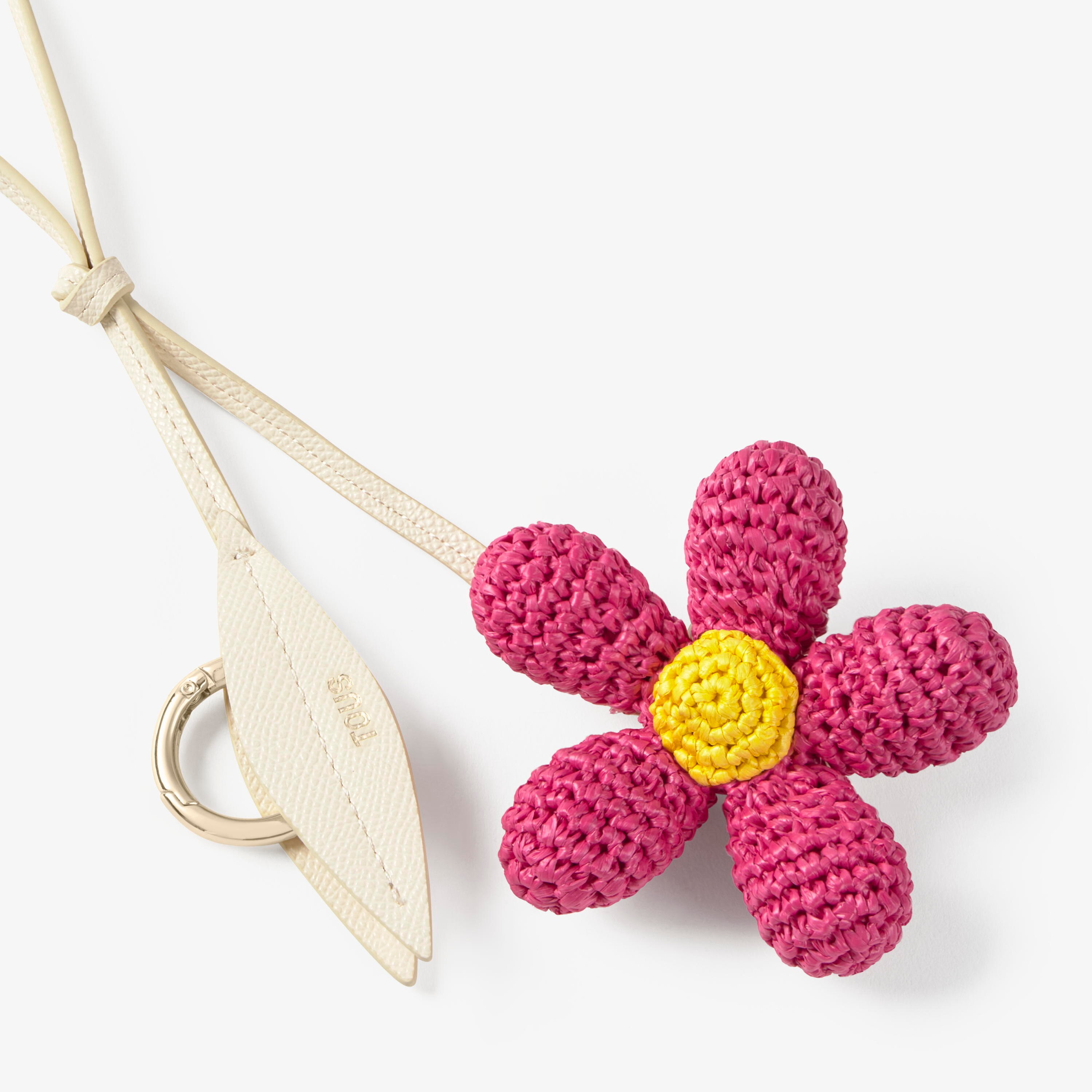 Charm key ring with fuchsia daisy TOUS Icons