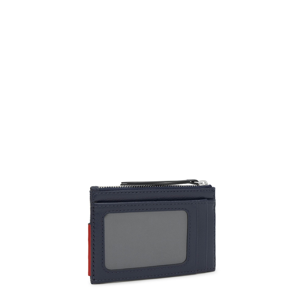 Monedero tarjetero azul marino Audree Saffiano