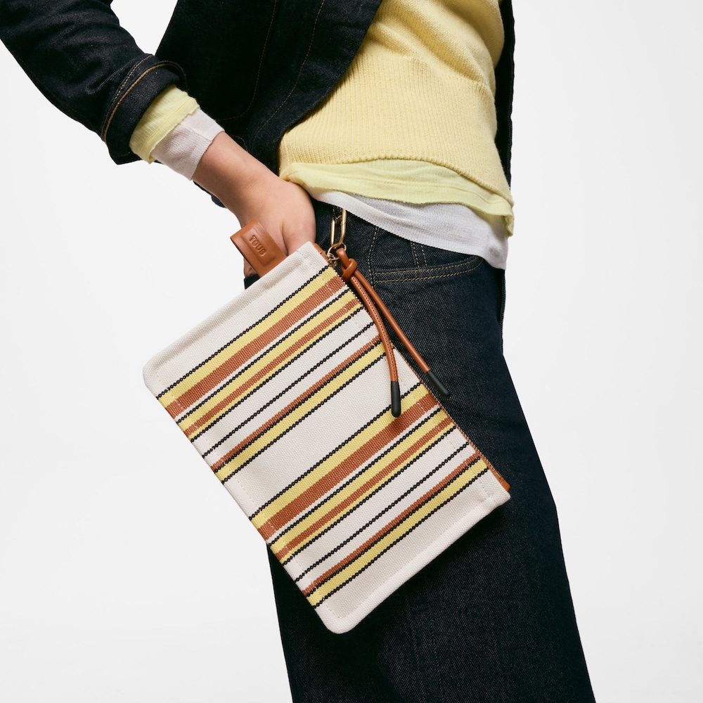 TOUS Tulip flat žlt&aacute; toaletn&aacute; ta&scaron;ka