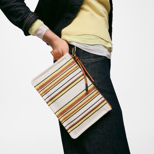 TOUS Tulip flat žlt&aacute; toaletn&aacute; ta&scaron;ka