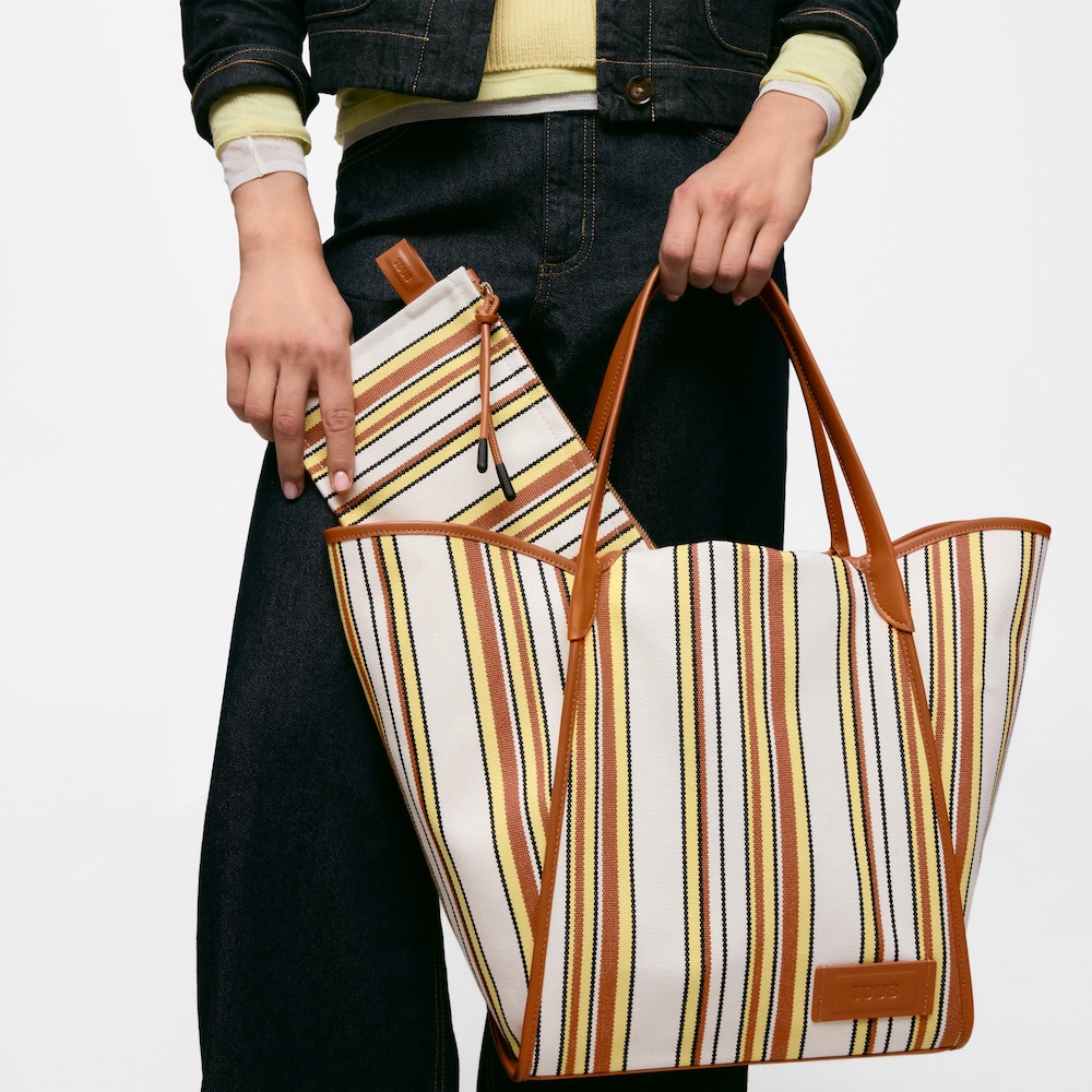 TOUS Tulip flat žlt&aacute; toaletn&aacute; ta&scaron;ka