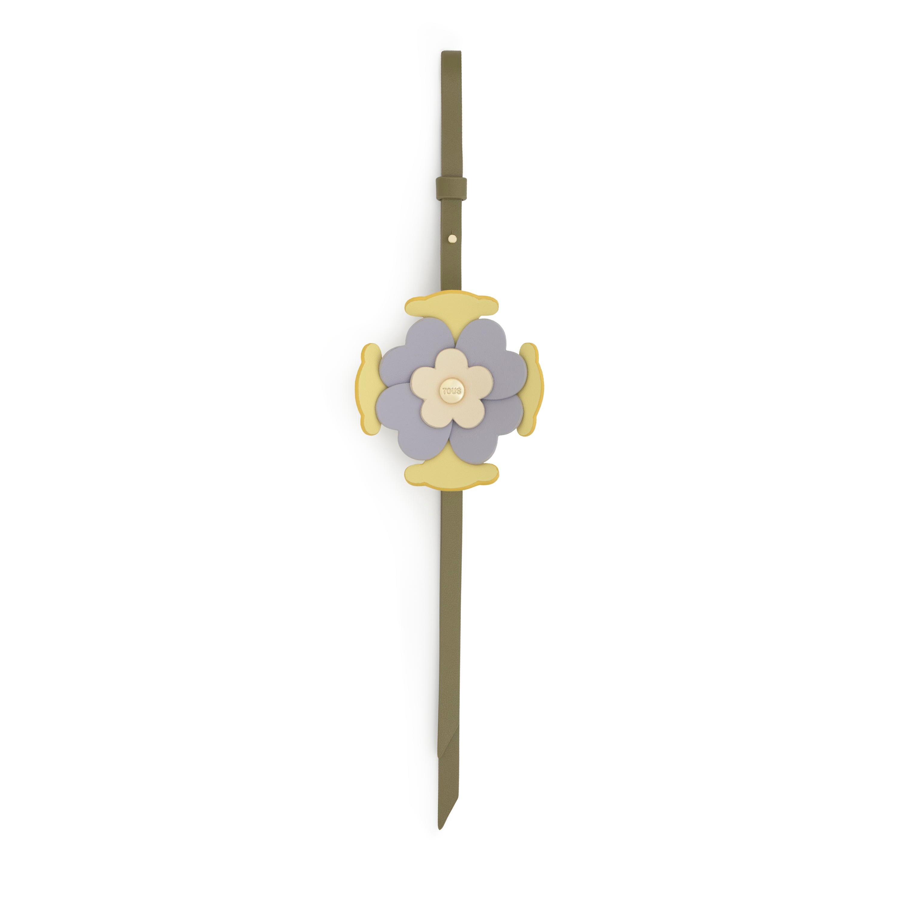 Charm key ring with green and yellow flower TOUS Icons