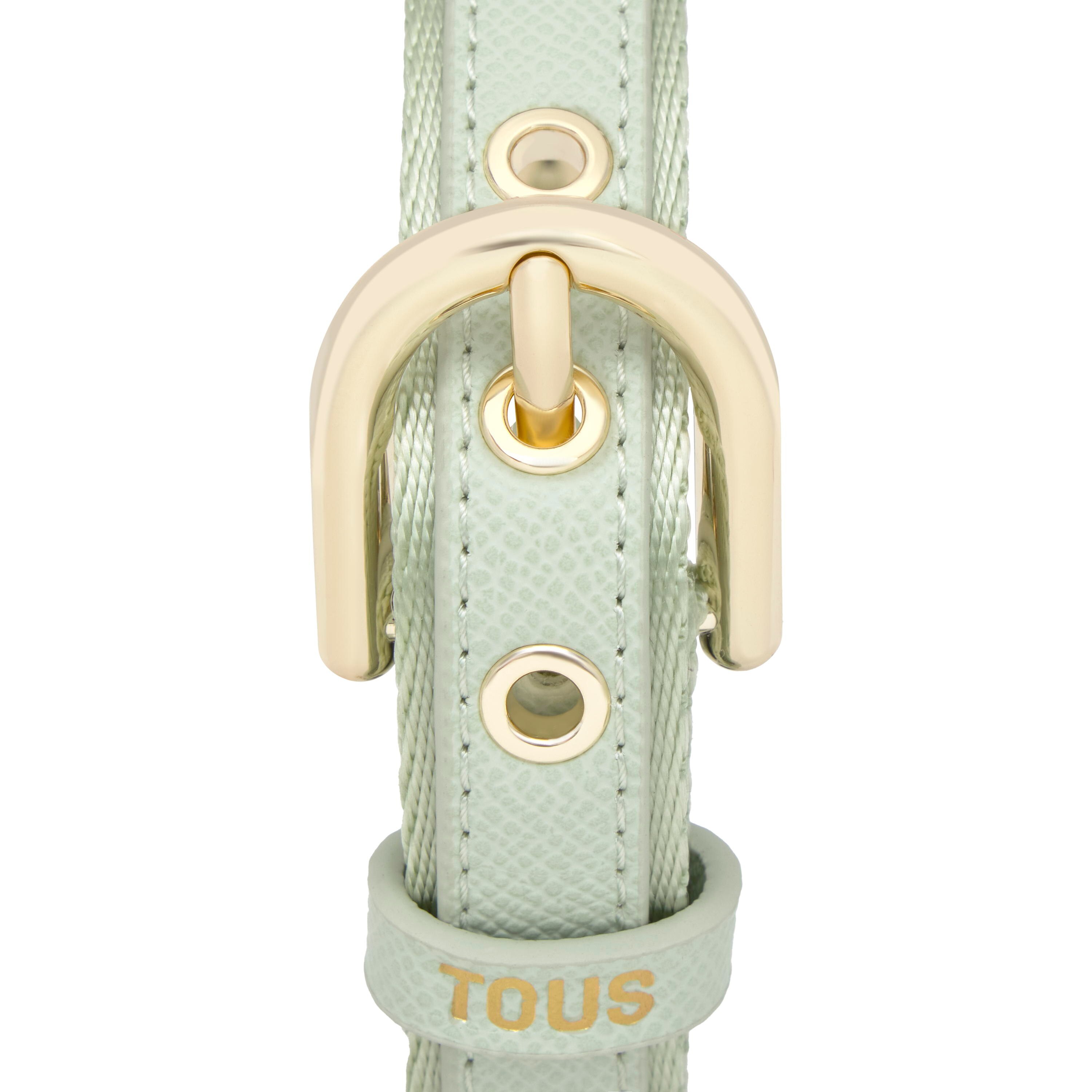 mint green nylon Dog collar TOUS Dogs Jewelry